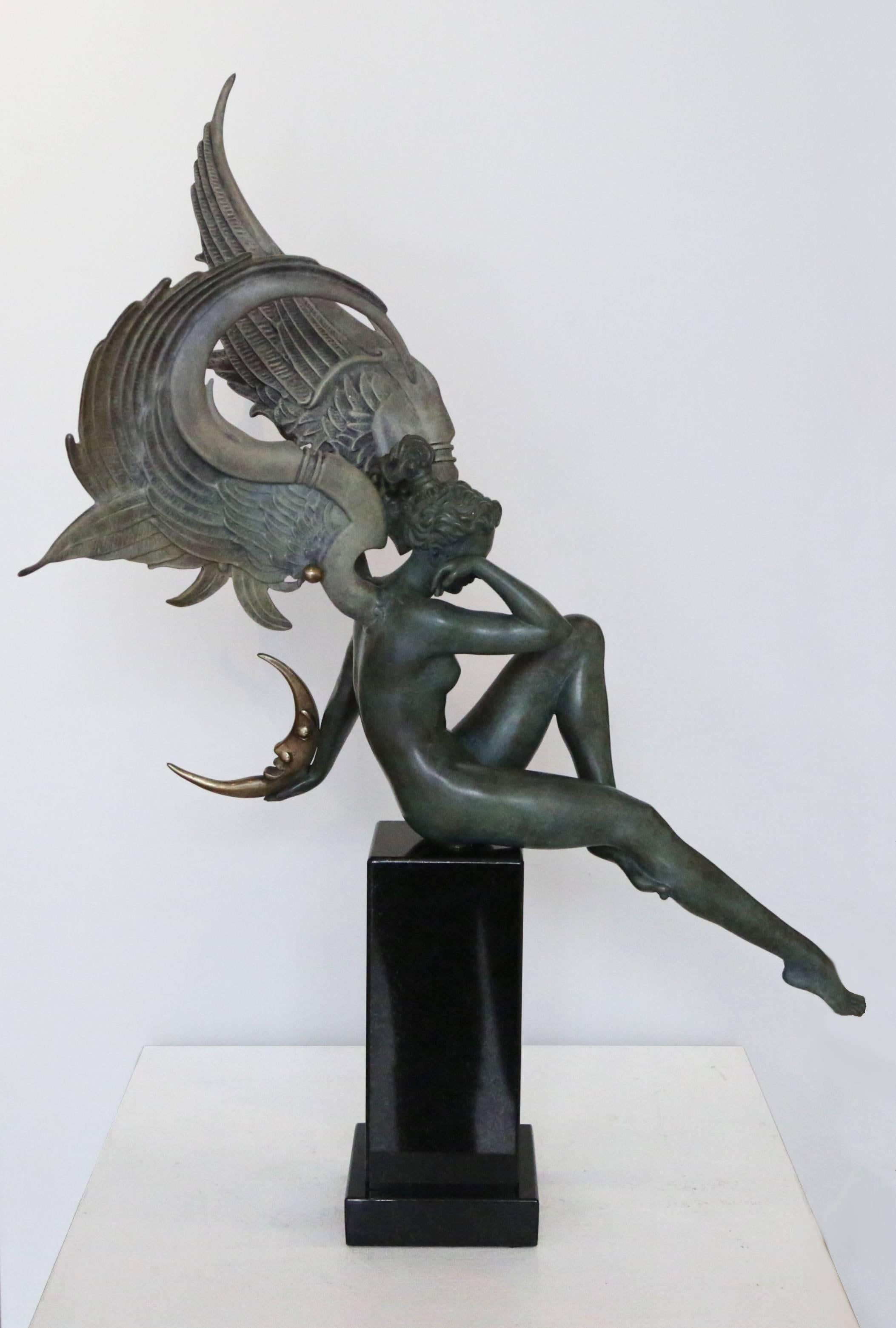 MOONSTRUCK - Sculpture by Michael Parkes