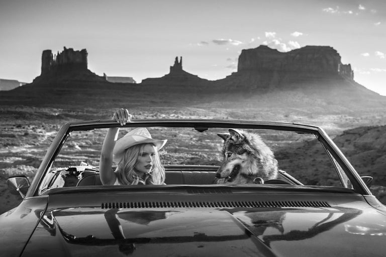 David Yarrow Black and White Photograph - The Break Up