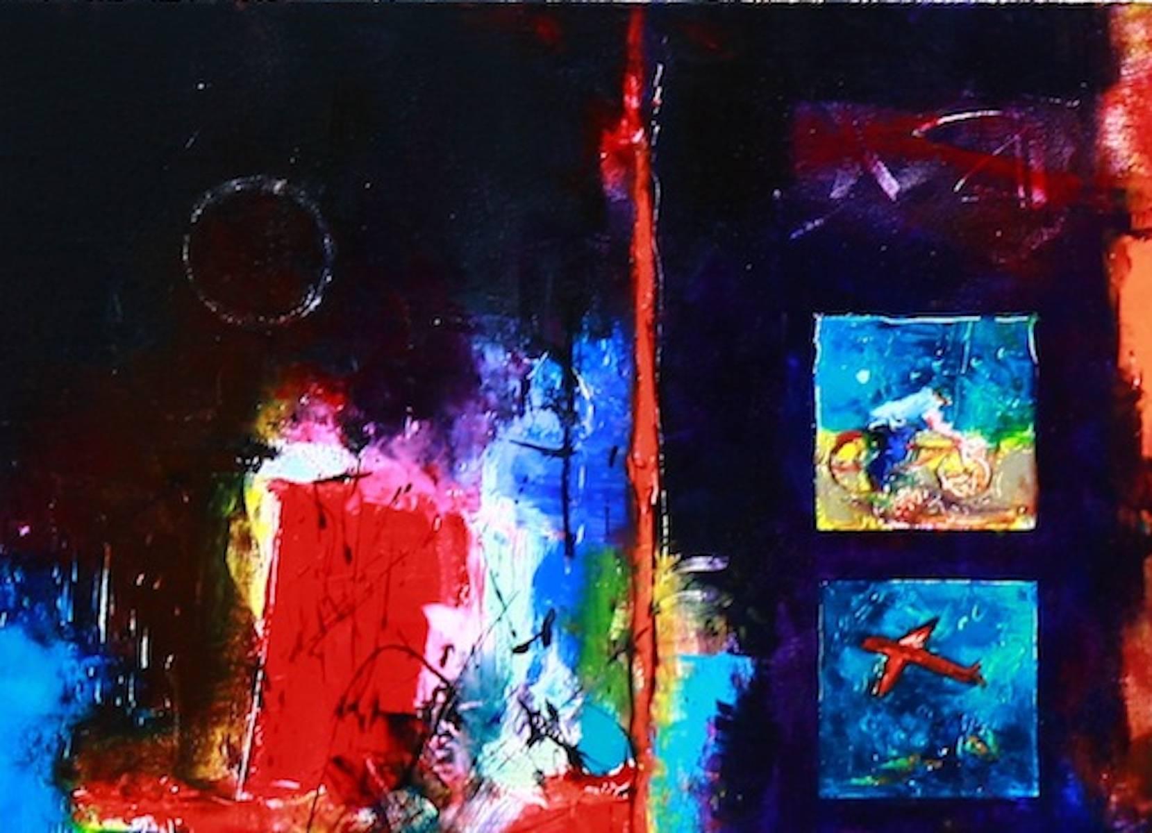Optimus Z by Kostis Georgiou - figurative oil painting - abstract -  diptych For Sale 1