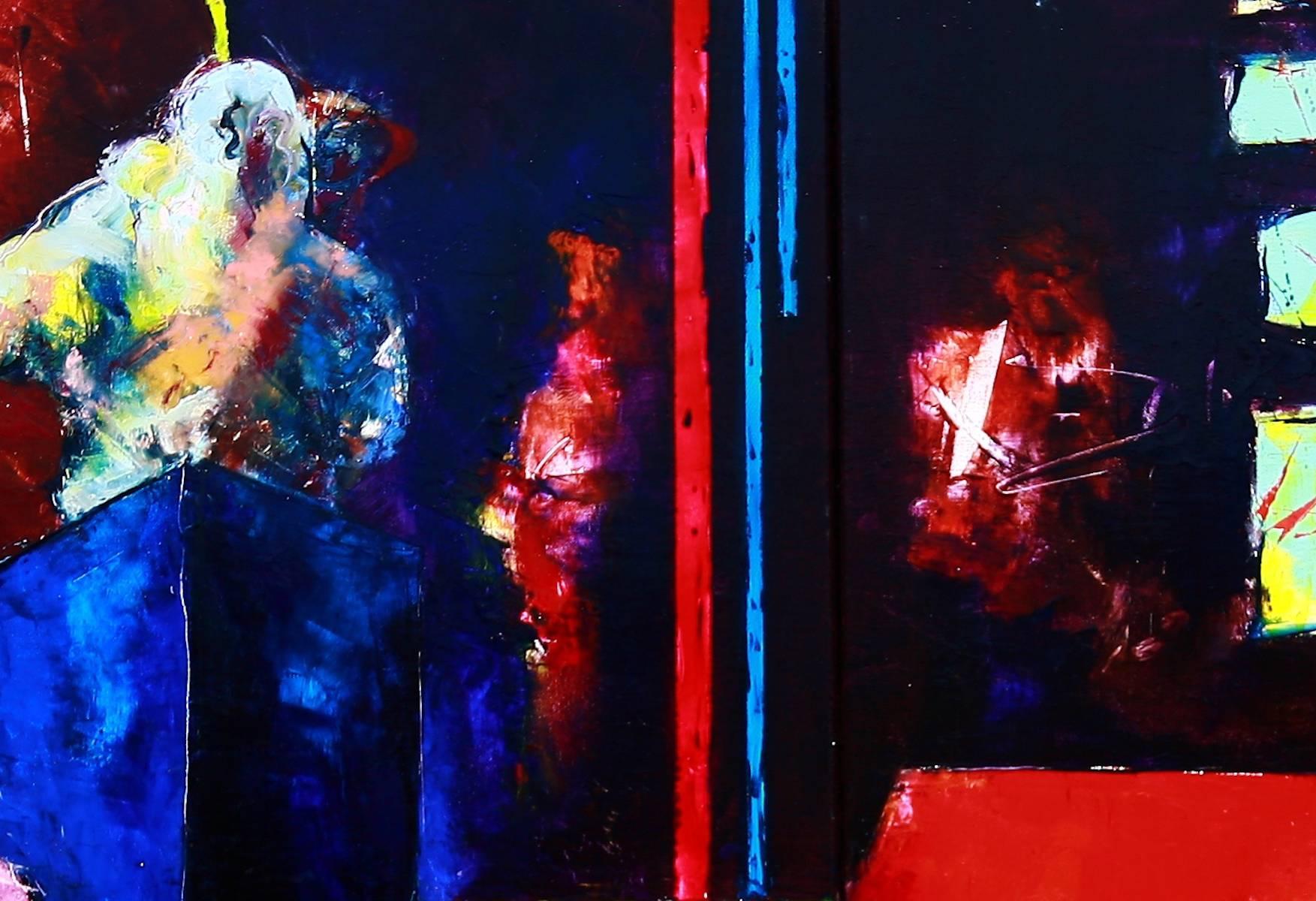 Rhapsodie der Gegenwart II (Rot), Abstract Painting, von Kostis Georgiou