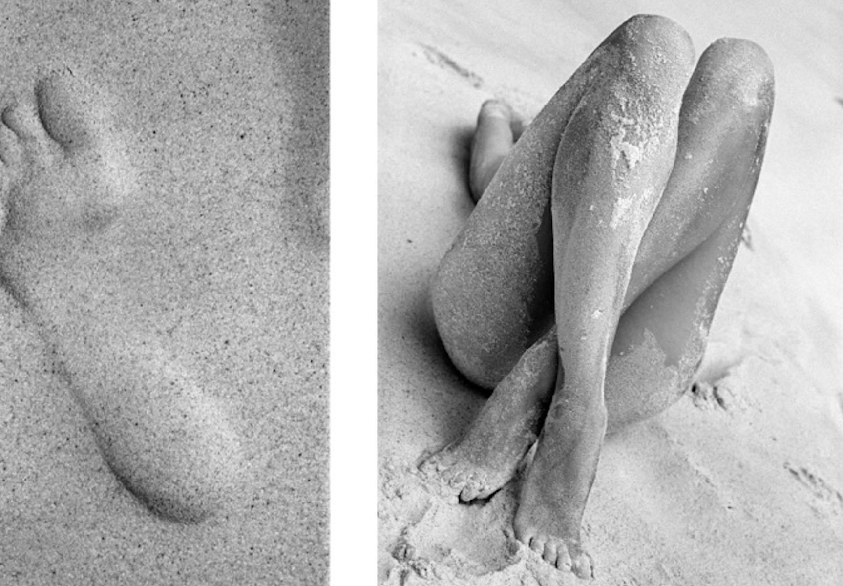 5 Feet on Beach Triptych - Contemporary Photograph by Hugh Arnold