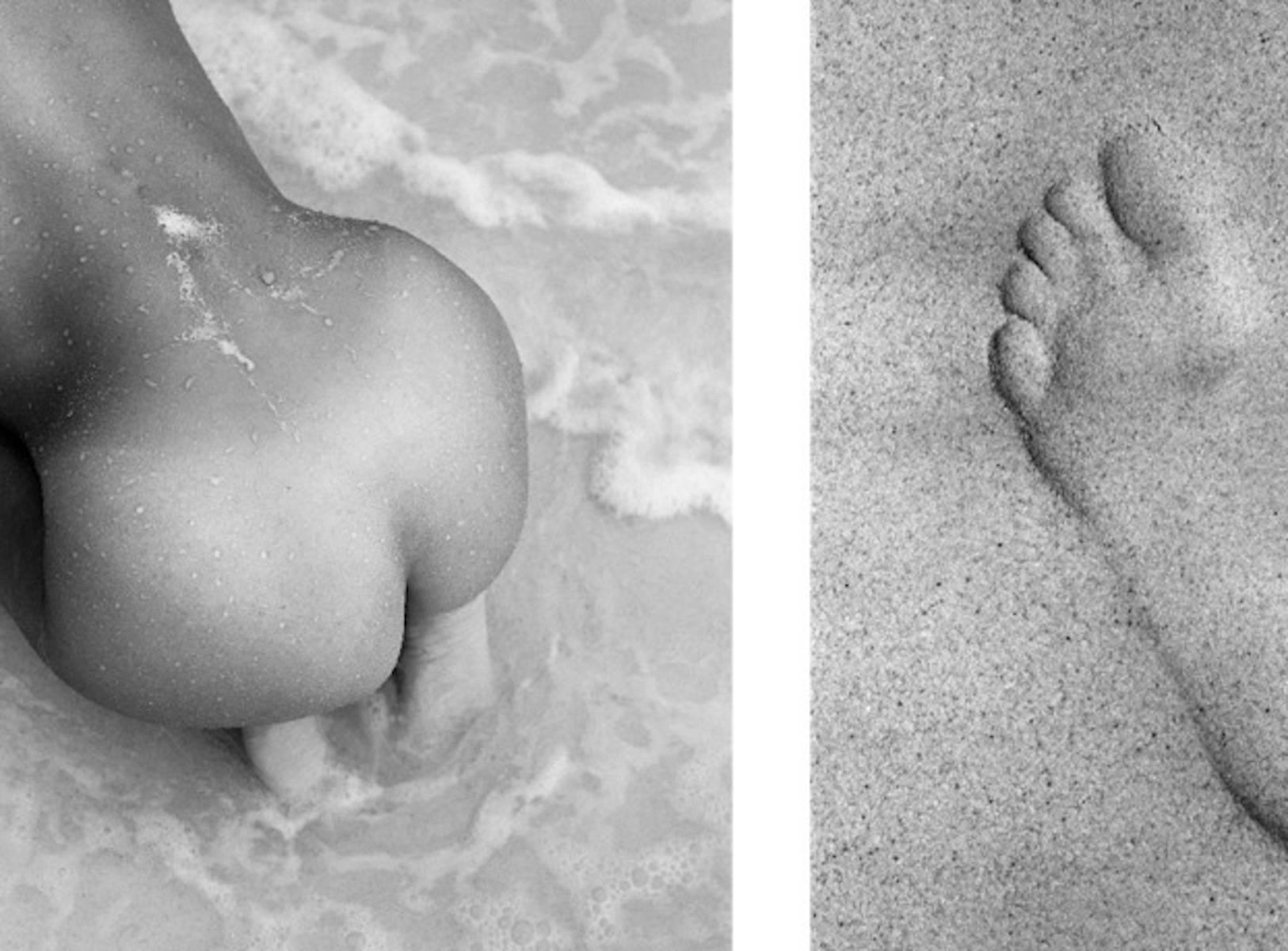 5 Feet on Beach Triptych - Photograph by Hugh Arnold