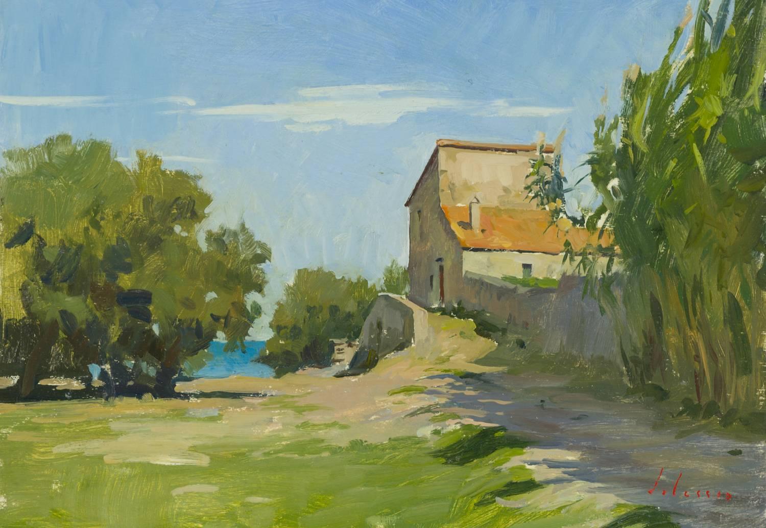 Marc Dalessio Landscape Painting - Baratti Farmhouse