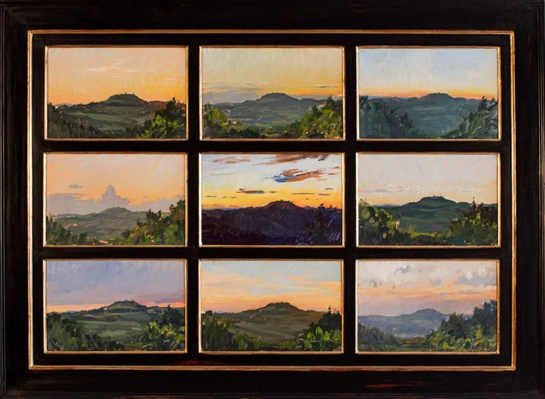 Marc Dalessio Landscape Painting - Nine Tuscan Sunsets