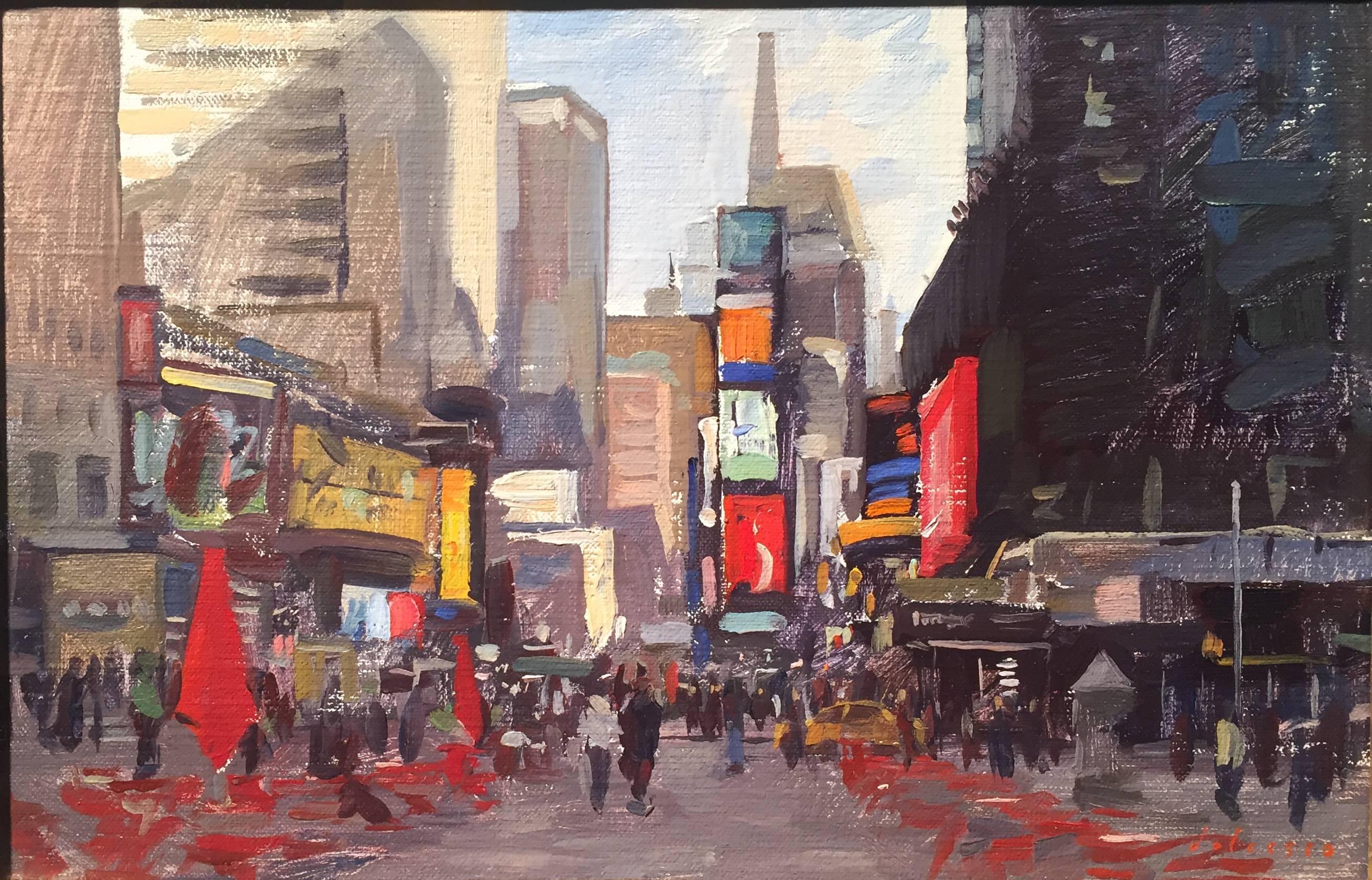 Time Square (Amerikanischer Impressionismus), Painting, von Marc Dalessio