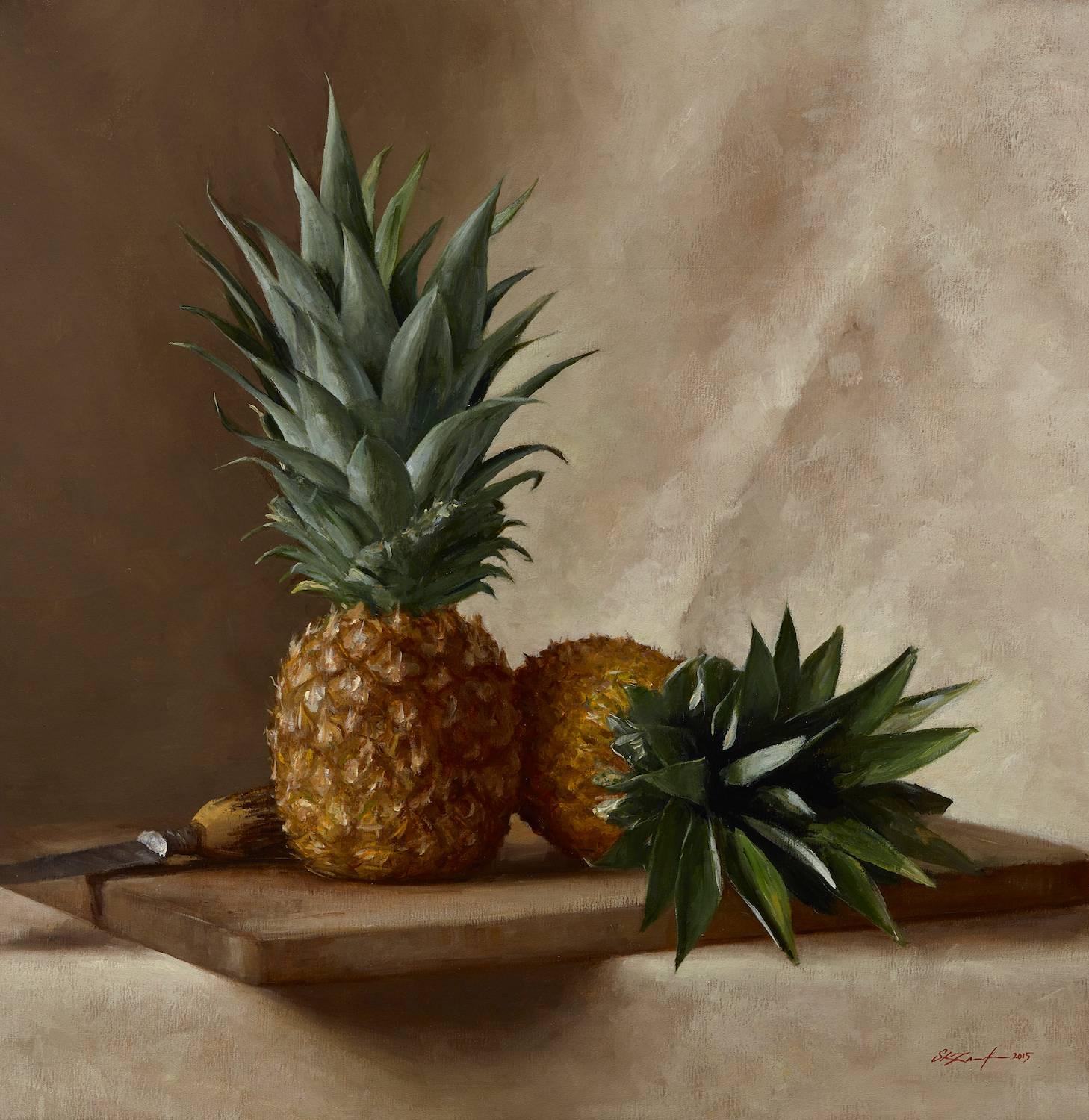 Sarah Lamb Still-Life Painting - Pineapples