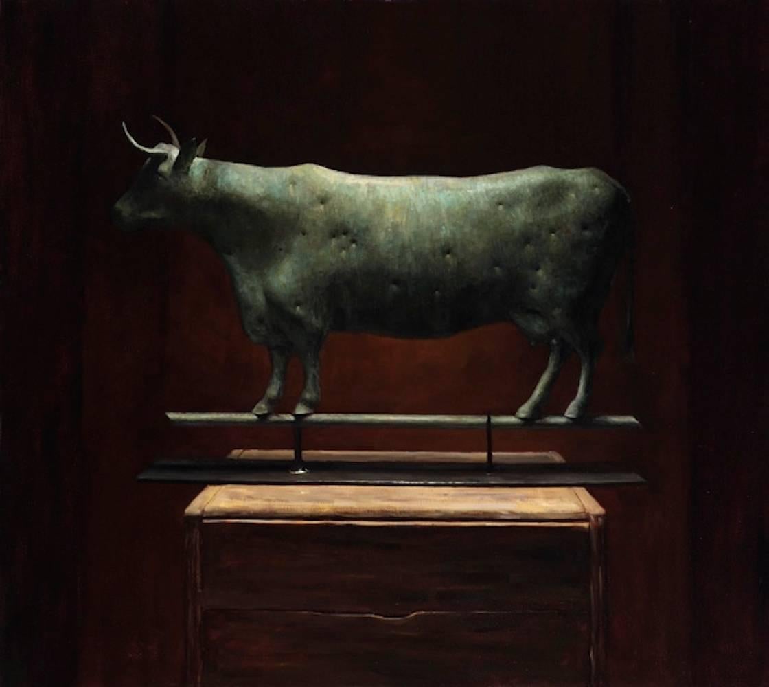 Sarah Lamb Animal Painting - Antique Cow Weathervane