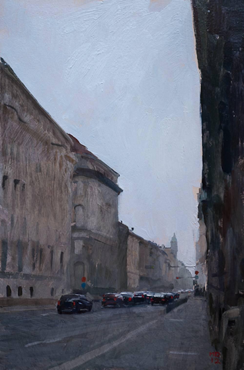Marc Dalessio Landscape Painting - Palmoticeva Ulica (Street in Zagreb)