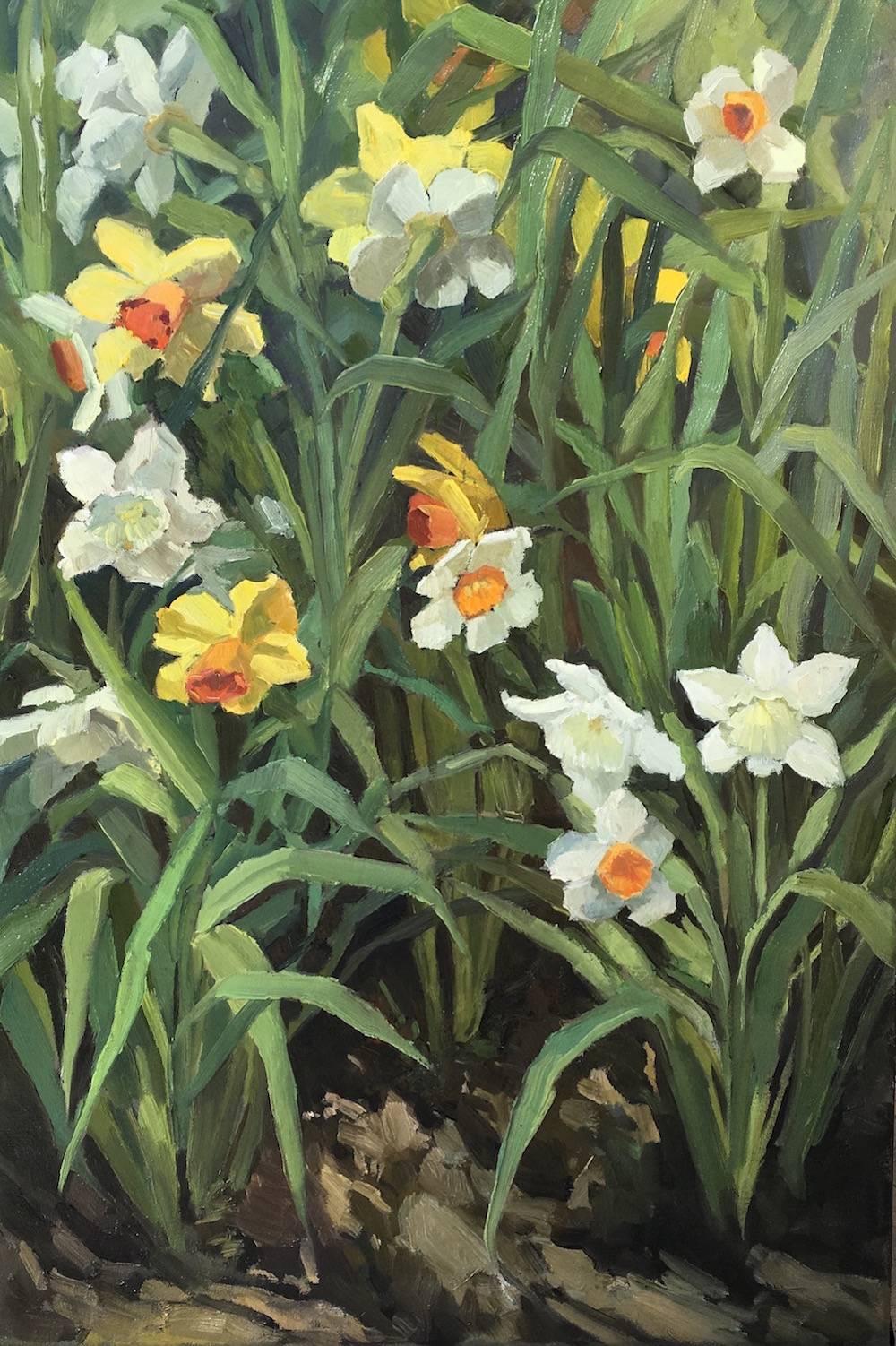 Edwina Lucas Still-Life Painting - Daffodil Dream