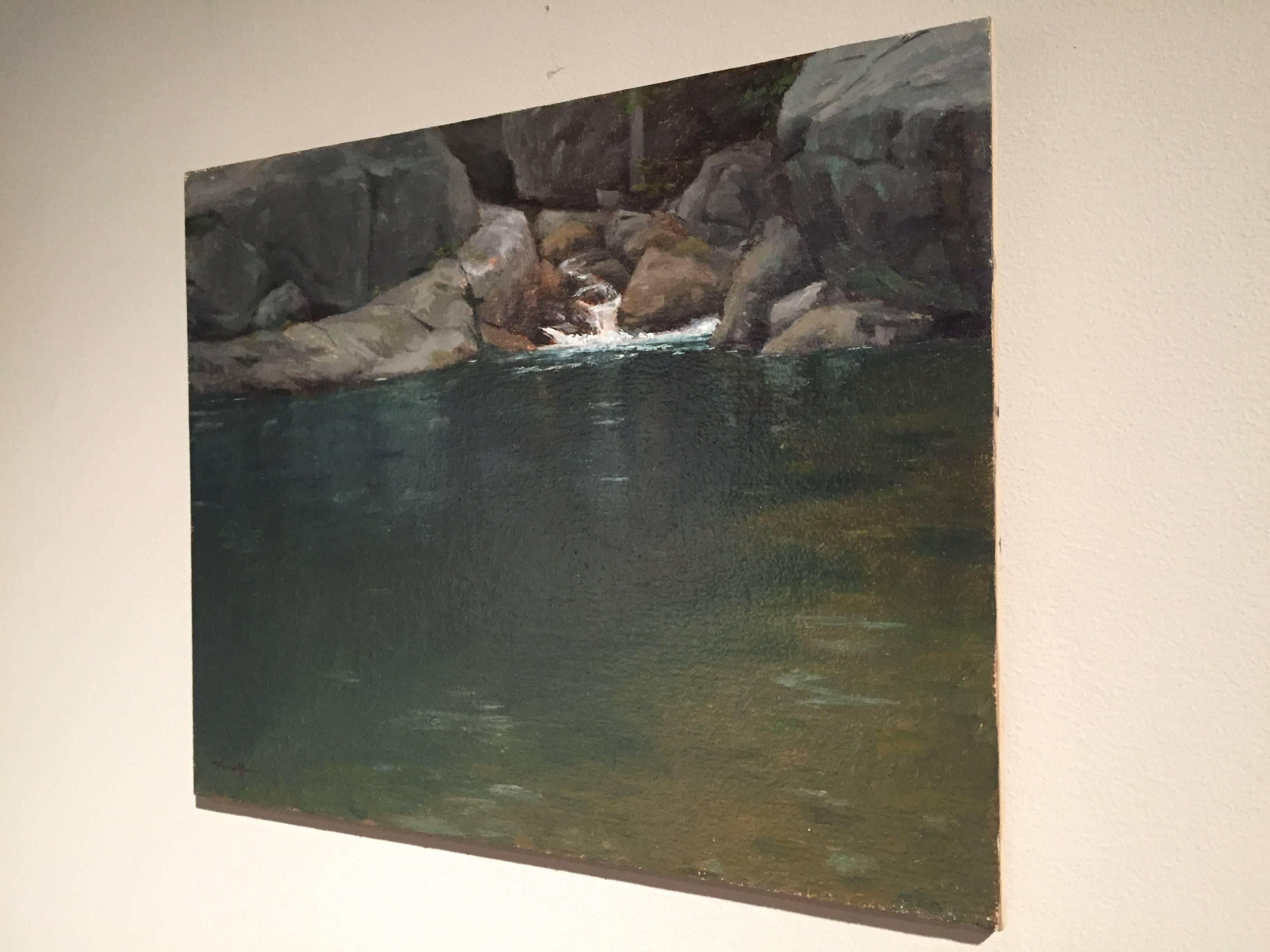 Emerald Pool - American Realist Painting by Edward Minoff