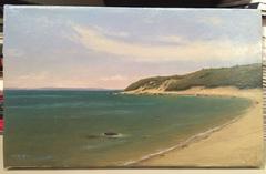 "Lambert Cove" 2016 piccolo dipinto di paesaggio realista, Martha's Vineyard, MA