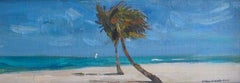 "The Royal Palms" - contemporary american impressionist painting, small scale