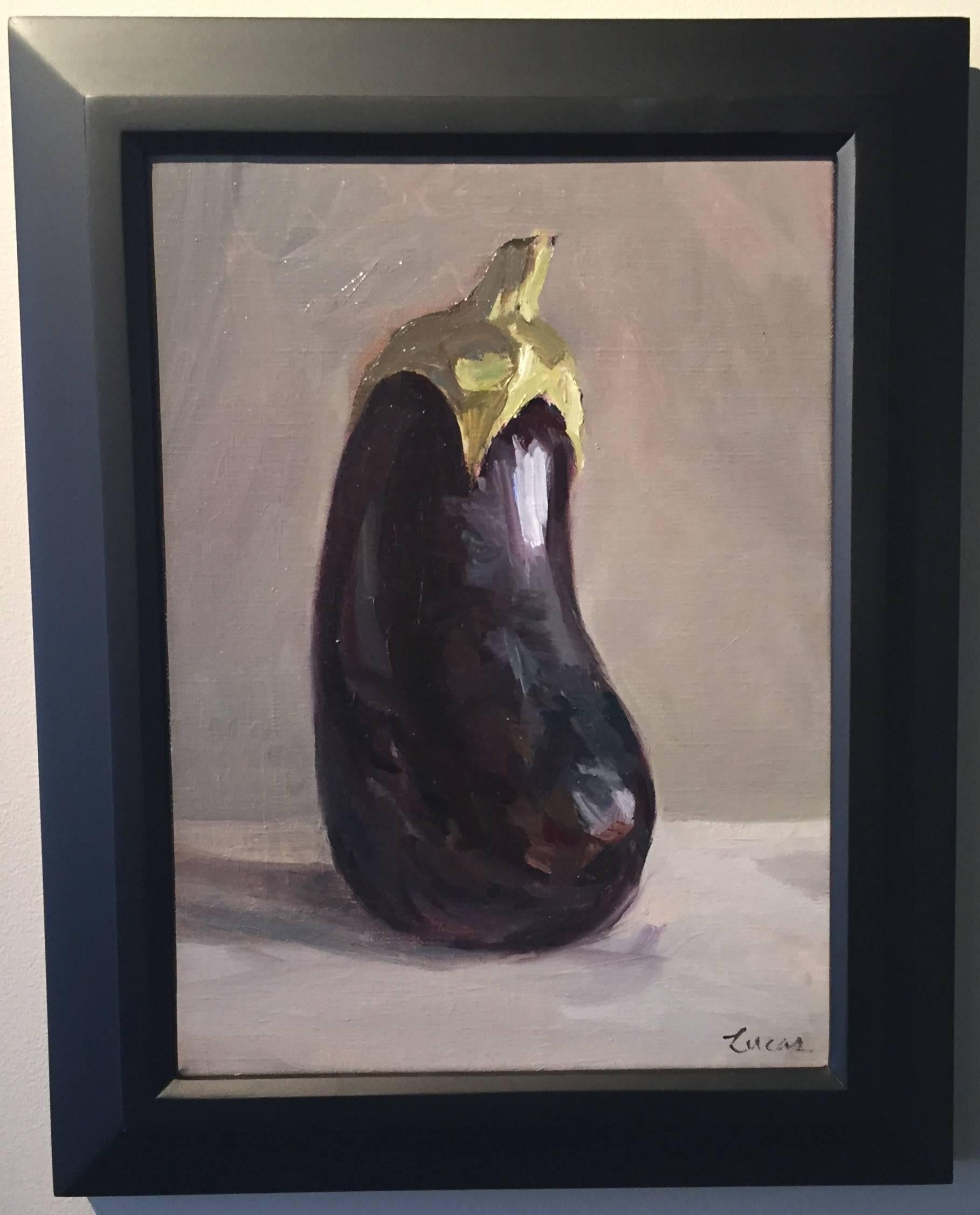 Madame Eggplant - Painting by Maryann Lucas