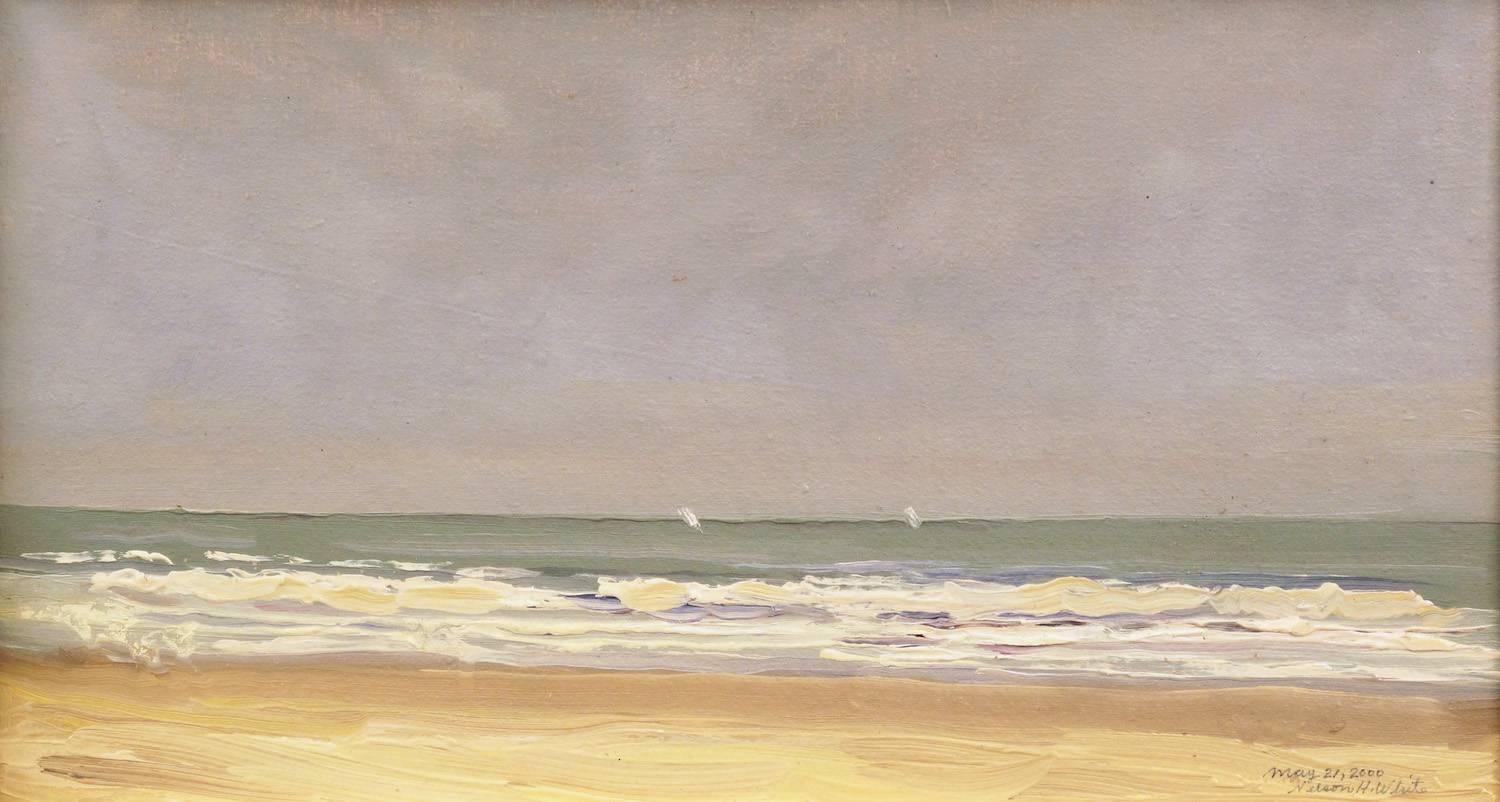 Nelson H. White Landscape Painting - Sea and Sky, Tonfano Italy