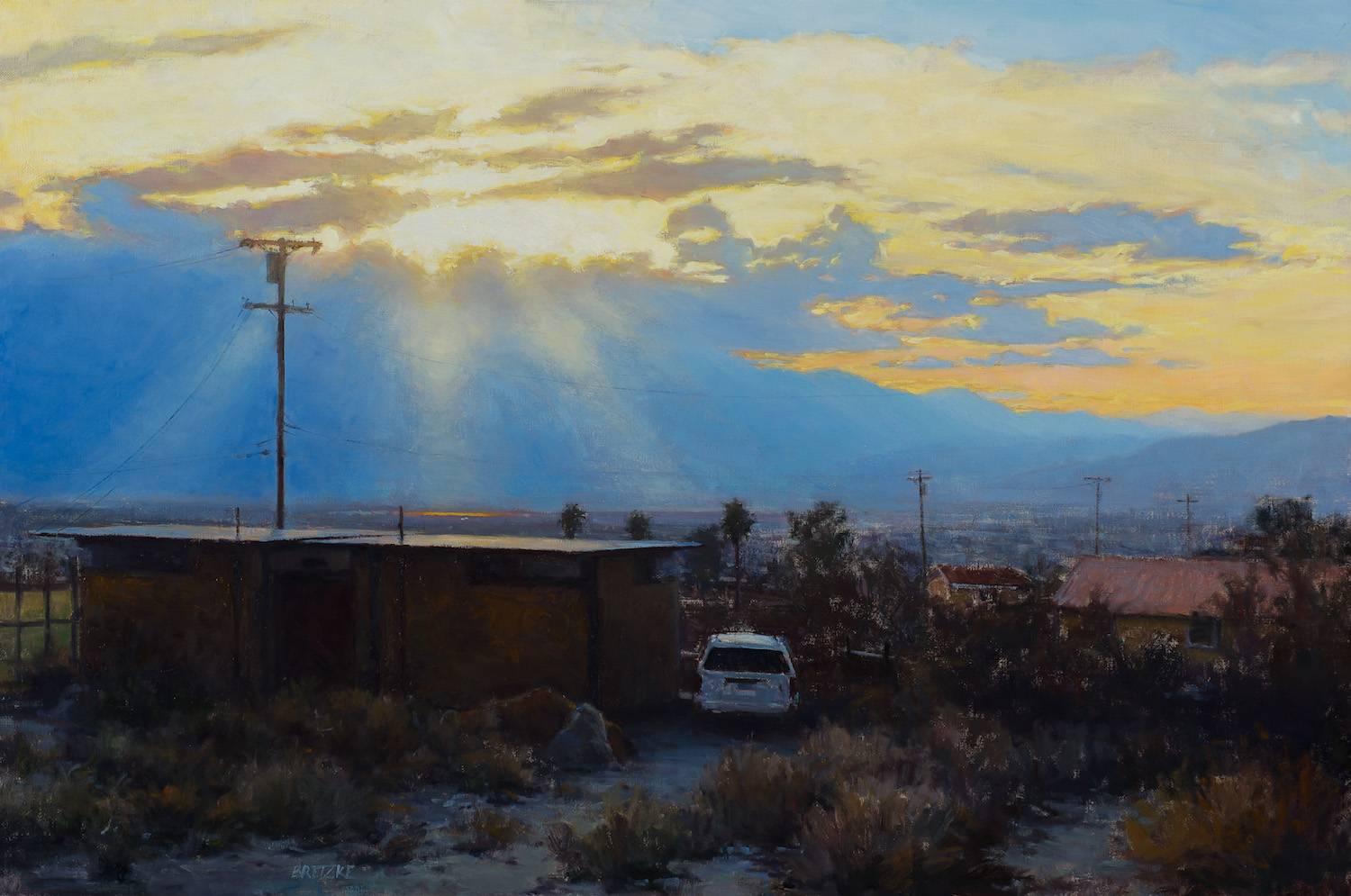 Carl Bretzke Landscape Painting - Hot Springs Sunset