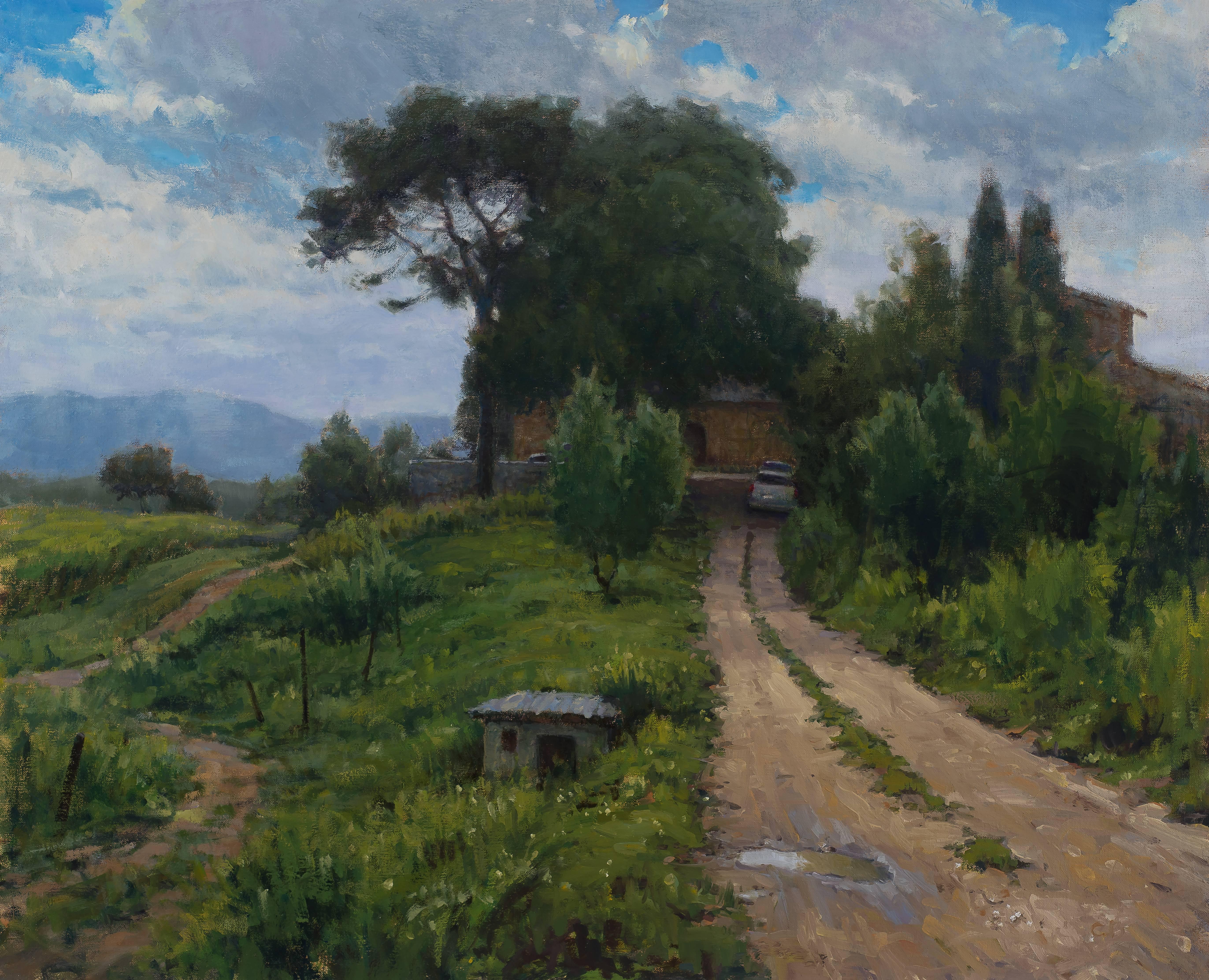 Carl Bretzke Landscape Painting - Wet Backroad