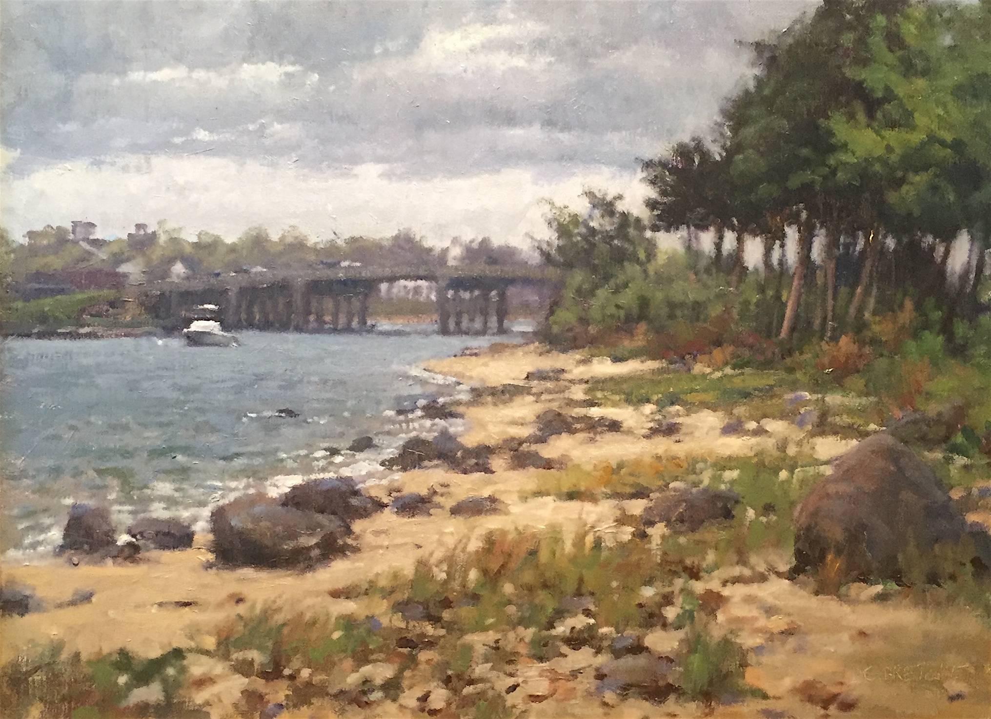 Carl Bretzke Landscape Painting - Cloudy Day, Sag Harbor