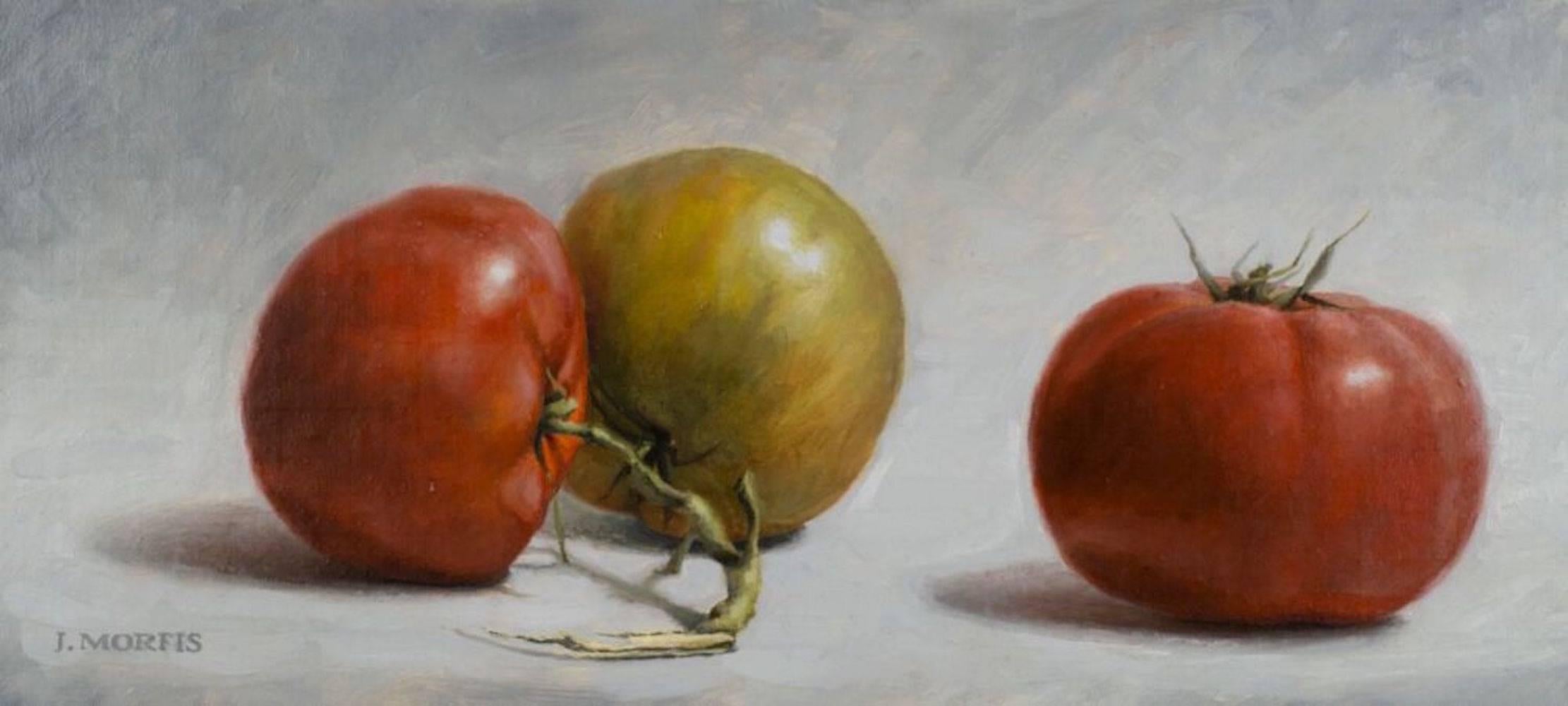 John Morfis Still-Life Painting - Uncle Teds Tomatoes
