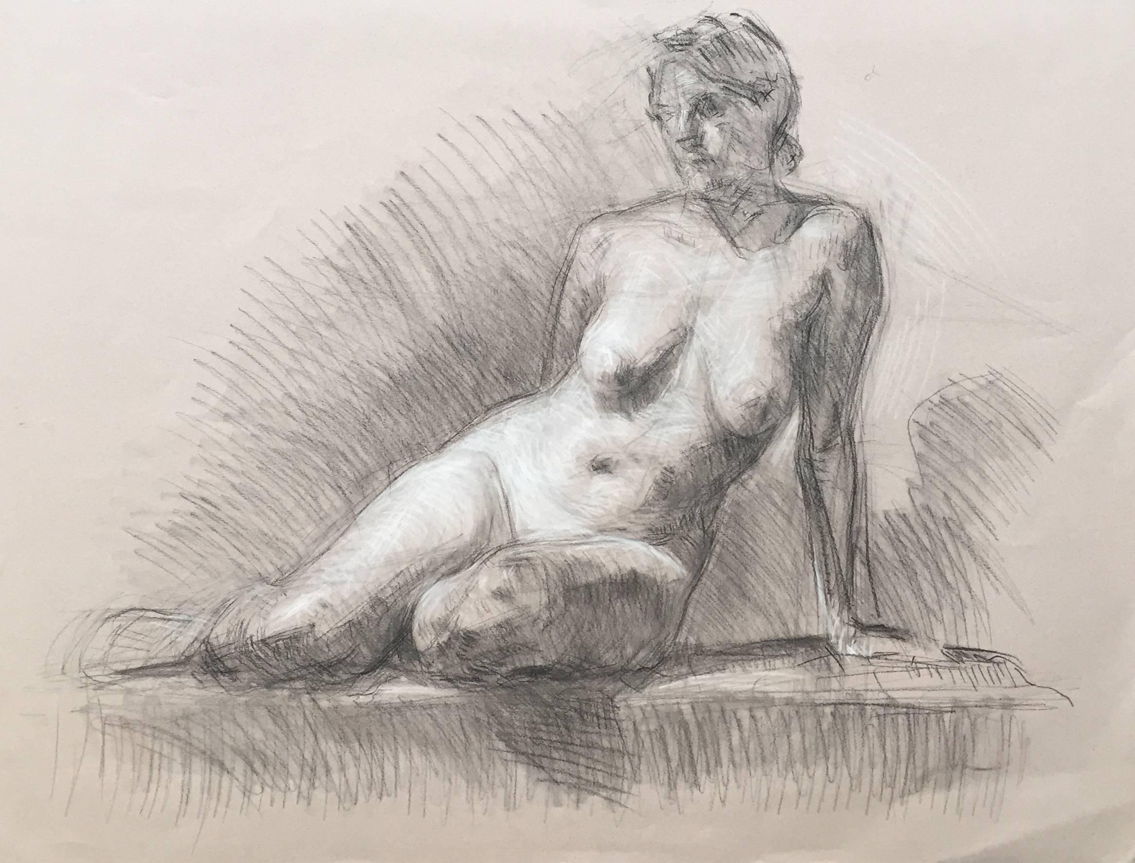 Ben Fenske Figurative Art - Nude Sketch #2
