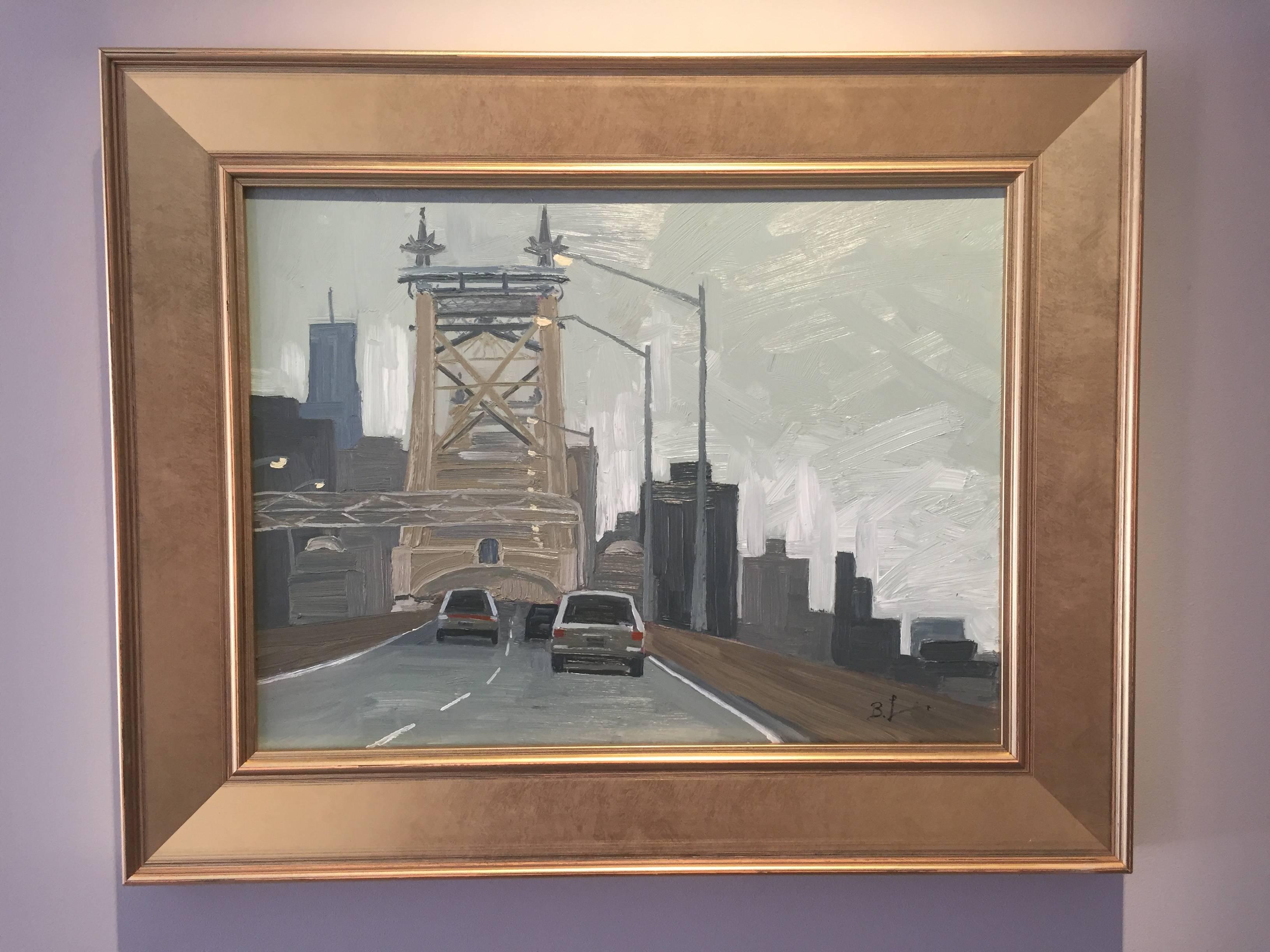 Over the Queensboro - Painting by Benjamin Lussier