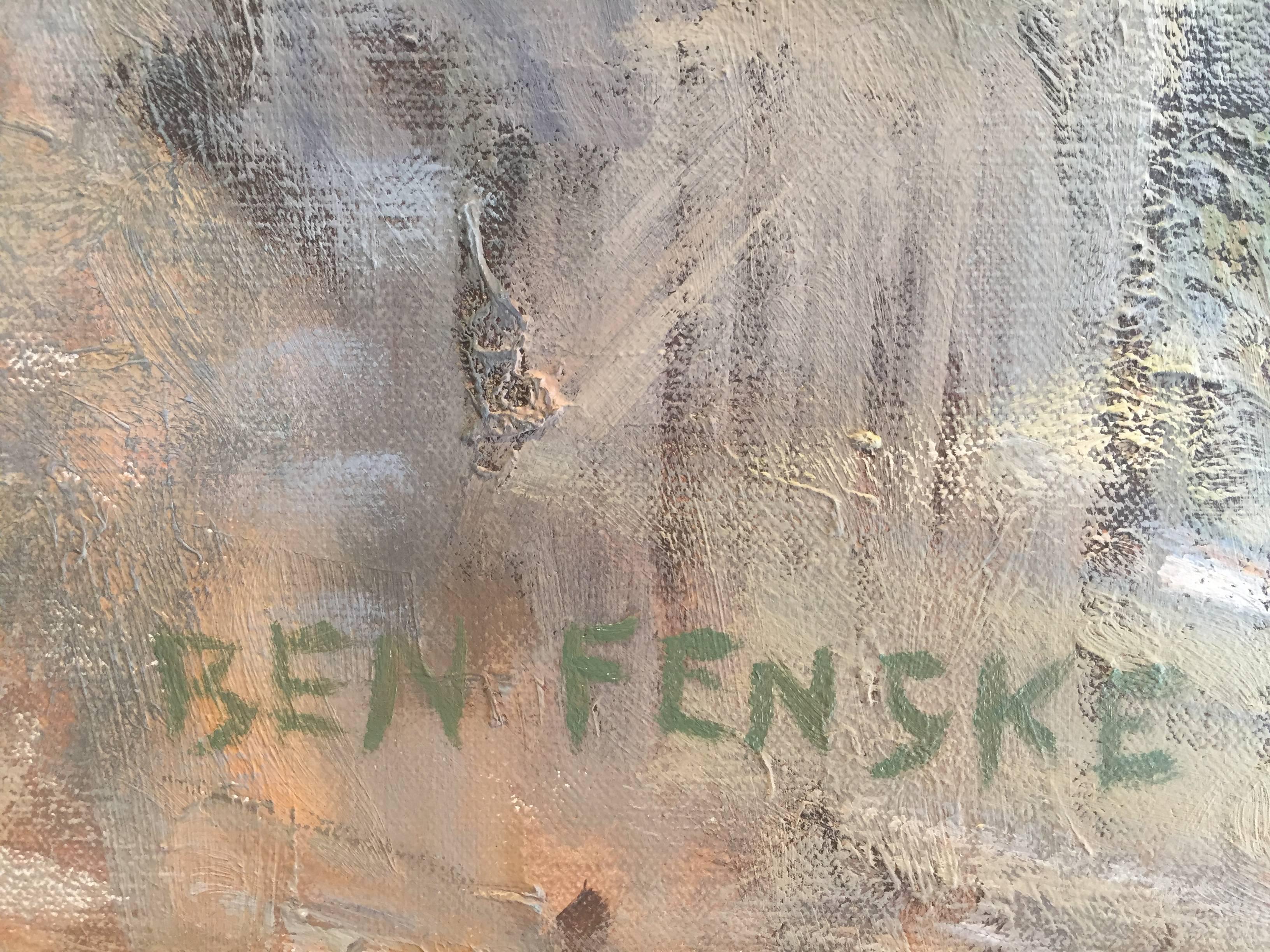 Freshly plucked from their North Haven garden in Sag Harbor, New York, friends of Ben Fenske prepared a vase of wild flowers for Ben to paint. Placed in a neutral tone environment lit entirely by natural light, the colorful flower petals reflect
