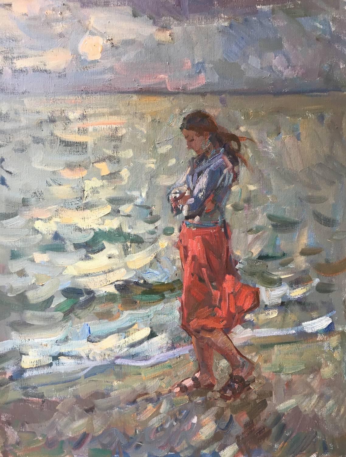 Ben Fenske Figurative Painting - Evening Breeze