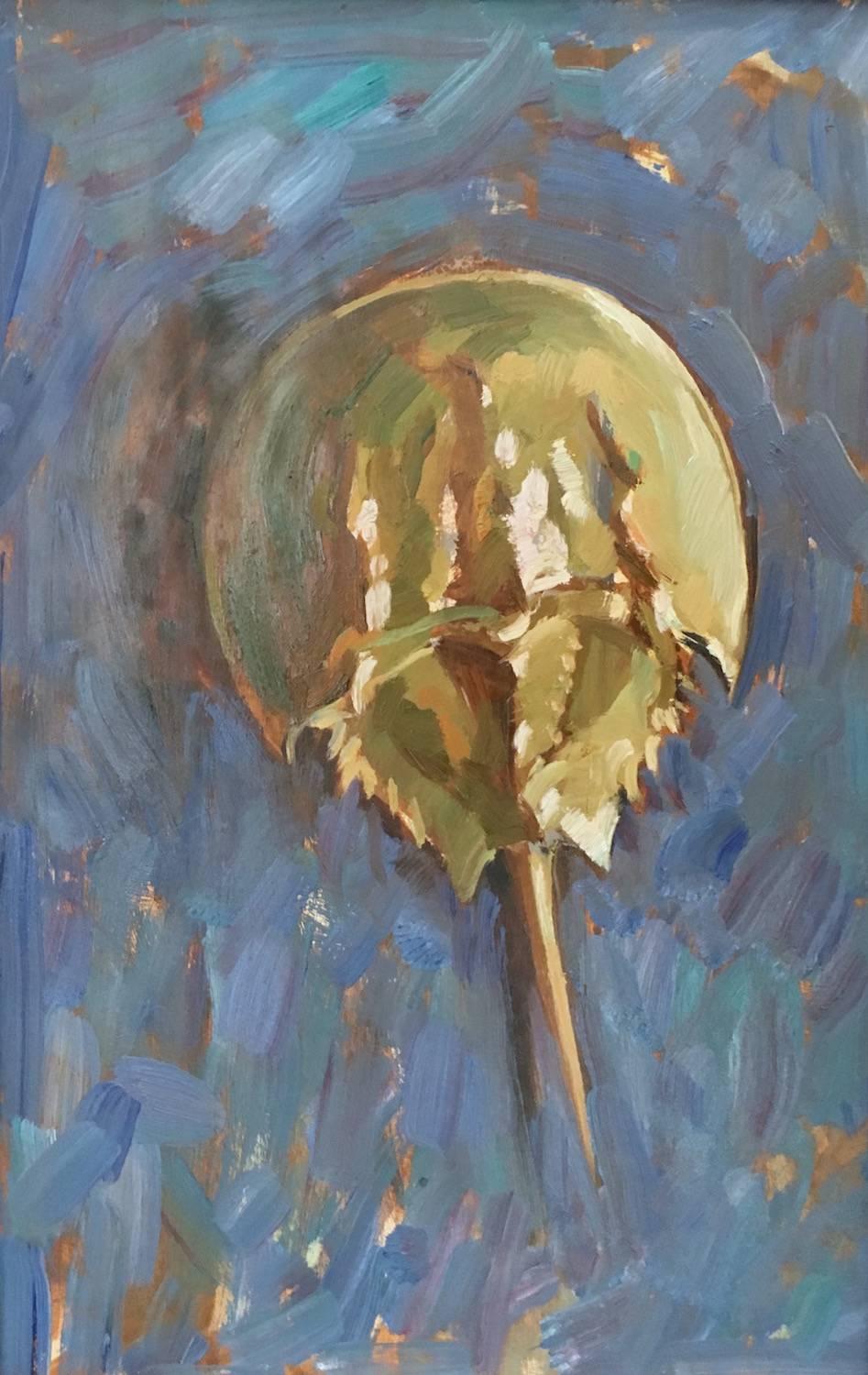 Ben Fenske Animal Painting - Horseshoe Crab, Blue