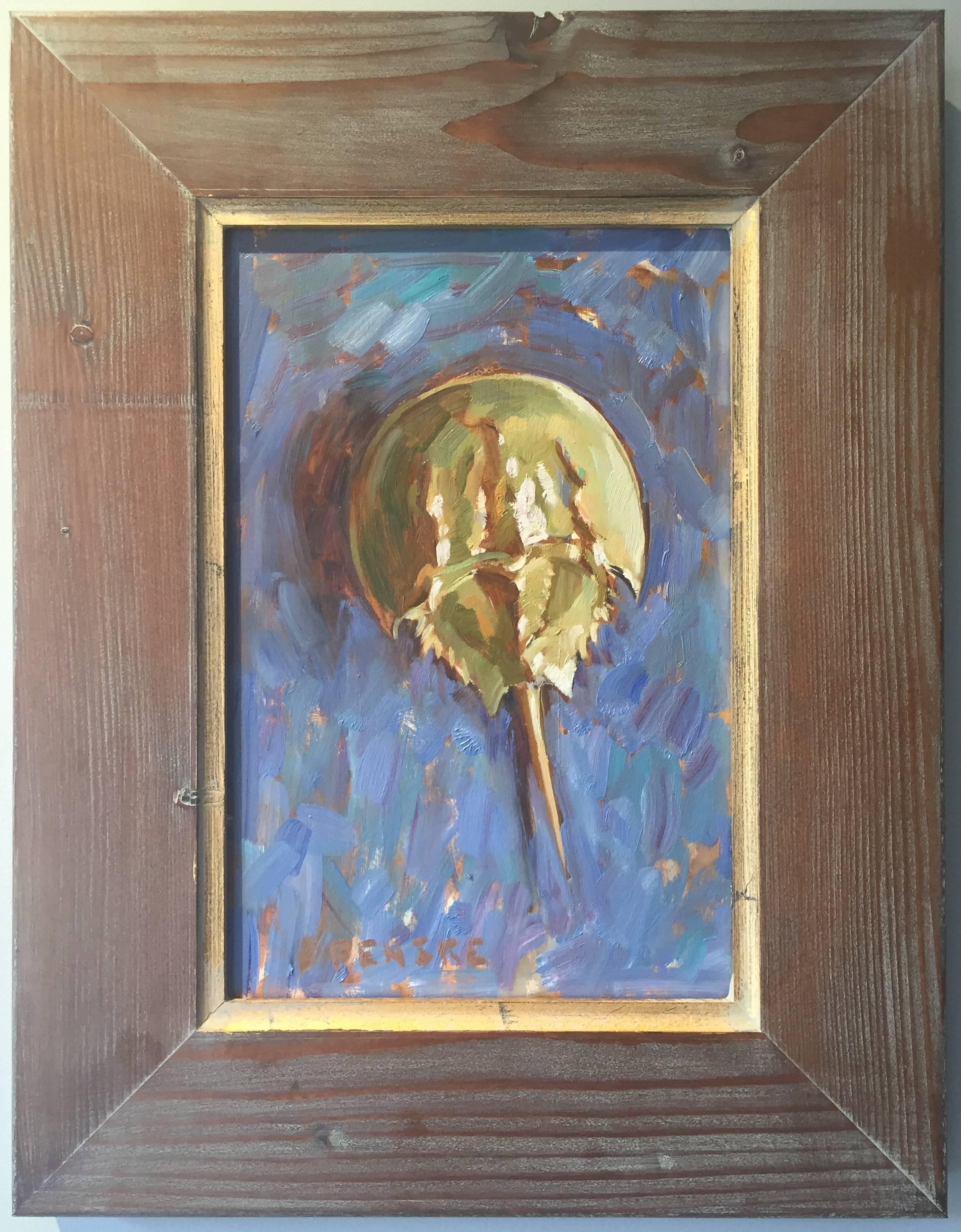 Horseshoe Crab, Blue - Painting by Ben Fenske