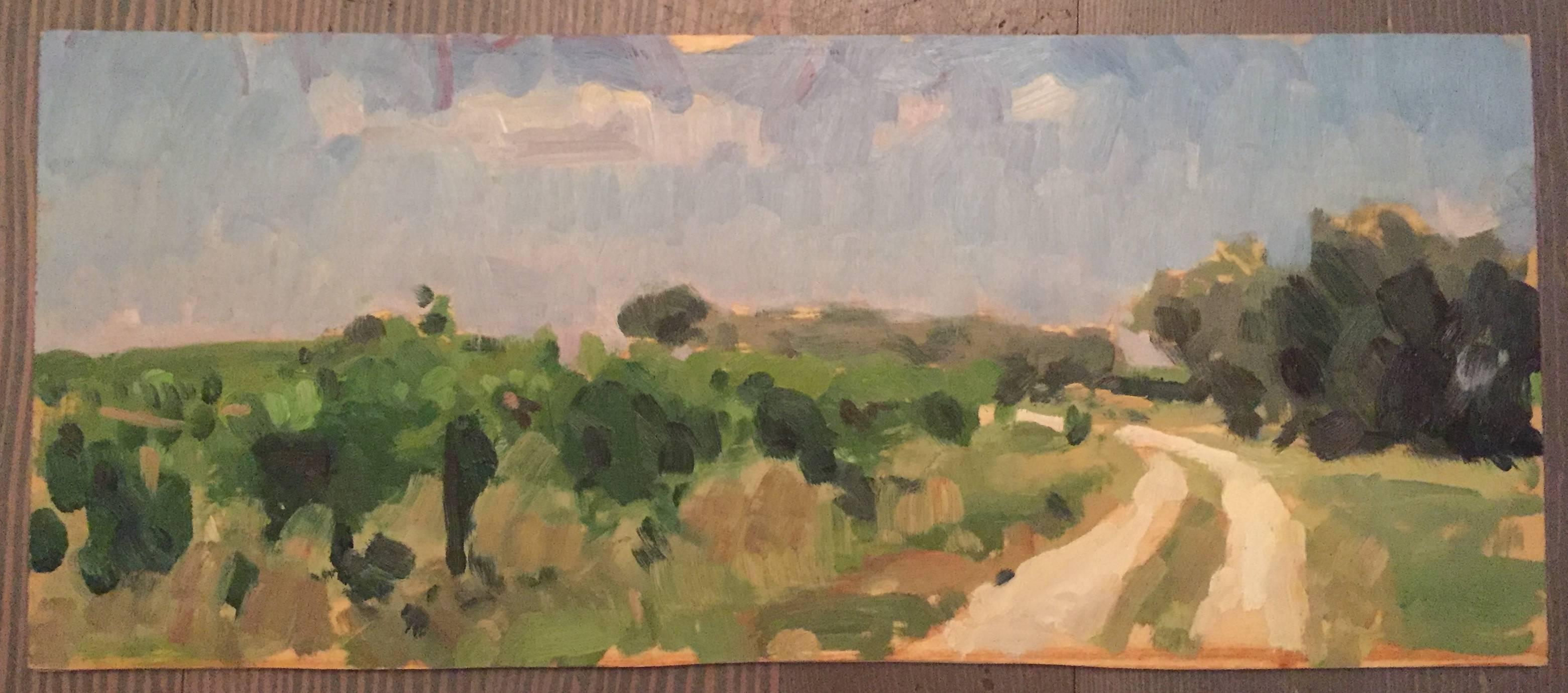 Italian Road Sketch - Painting by Ben Fenske