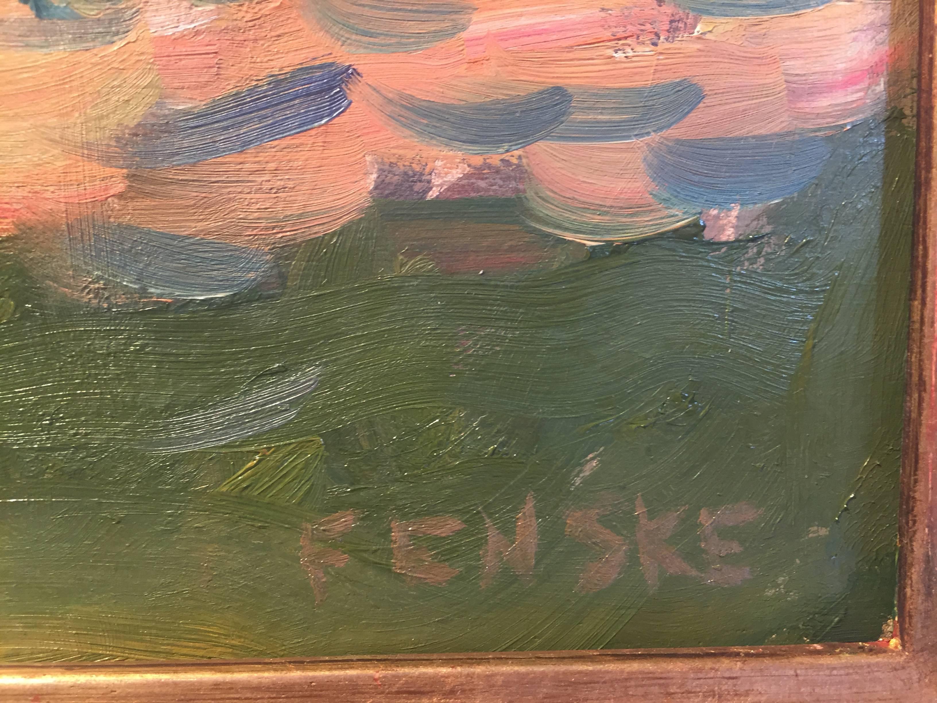 Long Beach Sketch - American Impressionist Painting by Ben Fenske