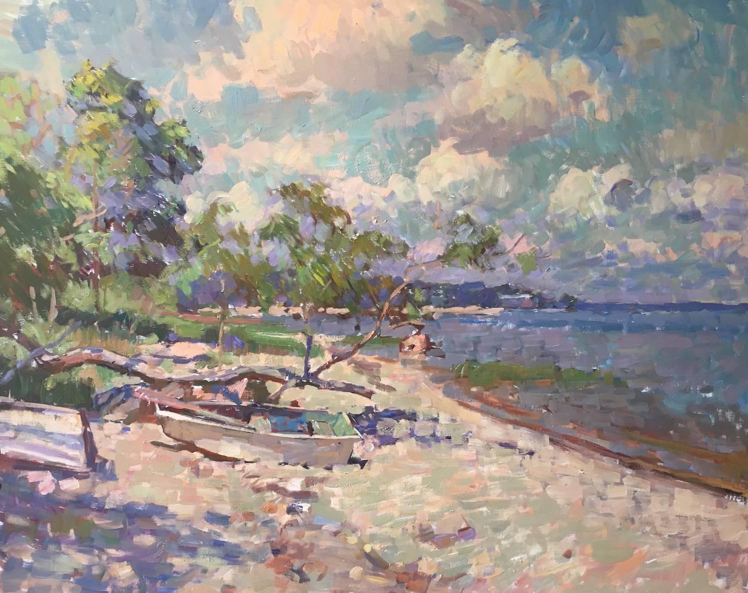 Ben Fenske Landscape Painting - North Haven Skiff