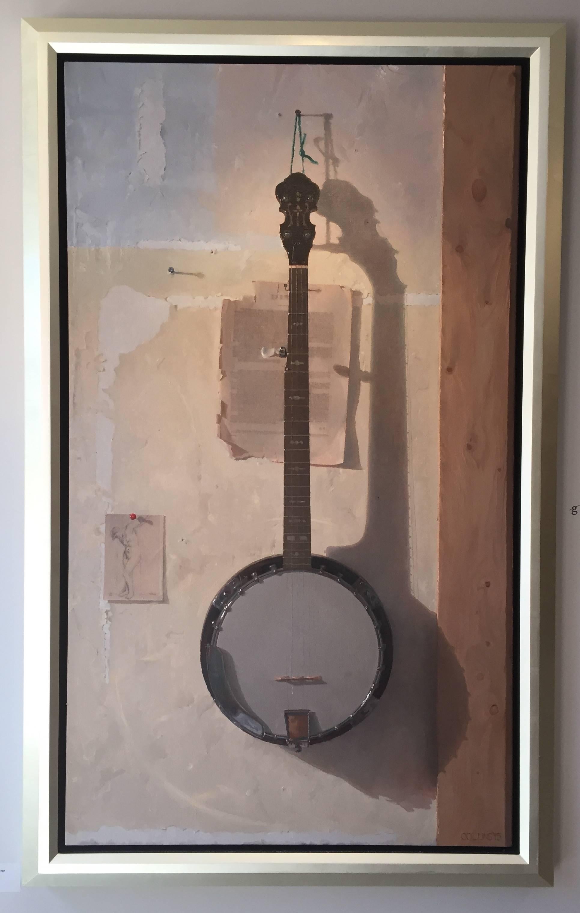 Banjo with Drawing - Painting by Jacob Collins