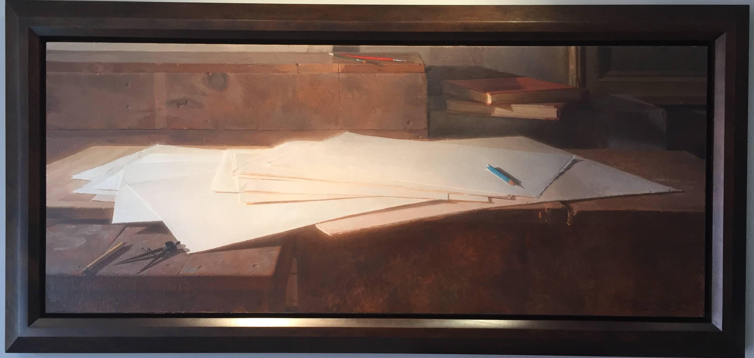 Carta con strumenti da disegno - Painting di Jacob Collins
