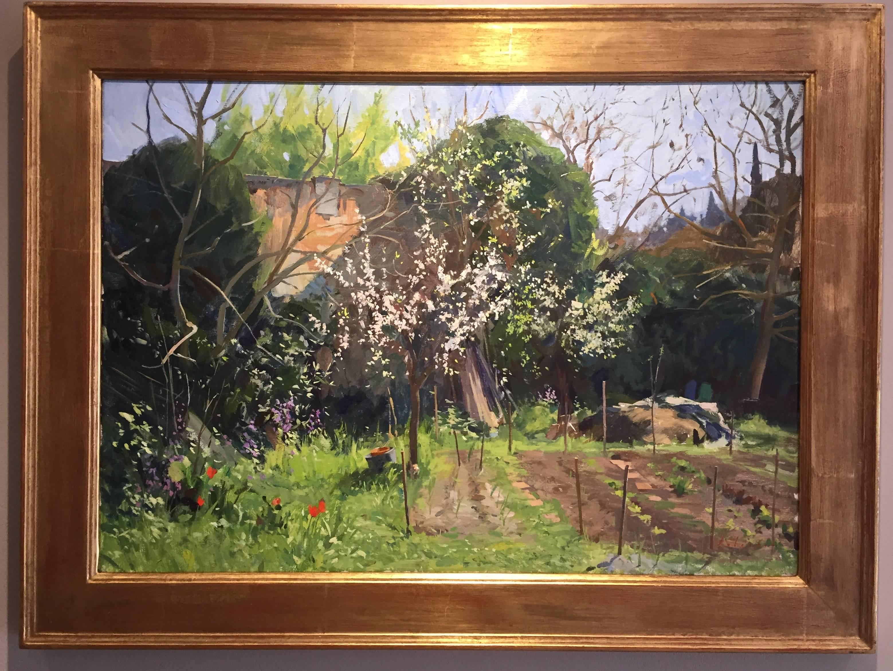 Frühling im Garten – Painting von Marc Dalessio
