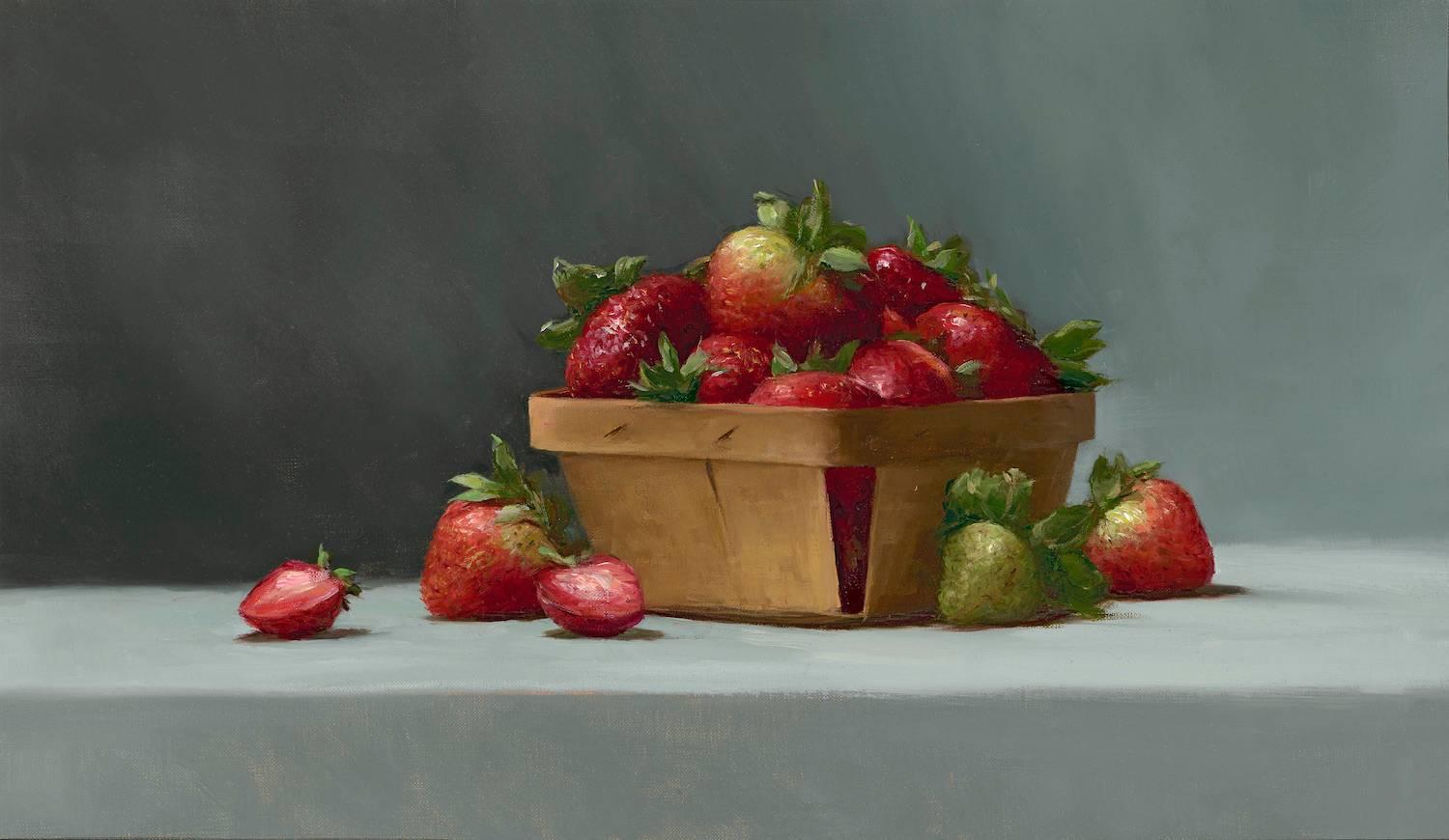 Sarah Lamb Still-Life Painting - Strawberries
