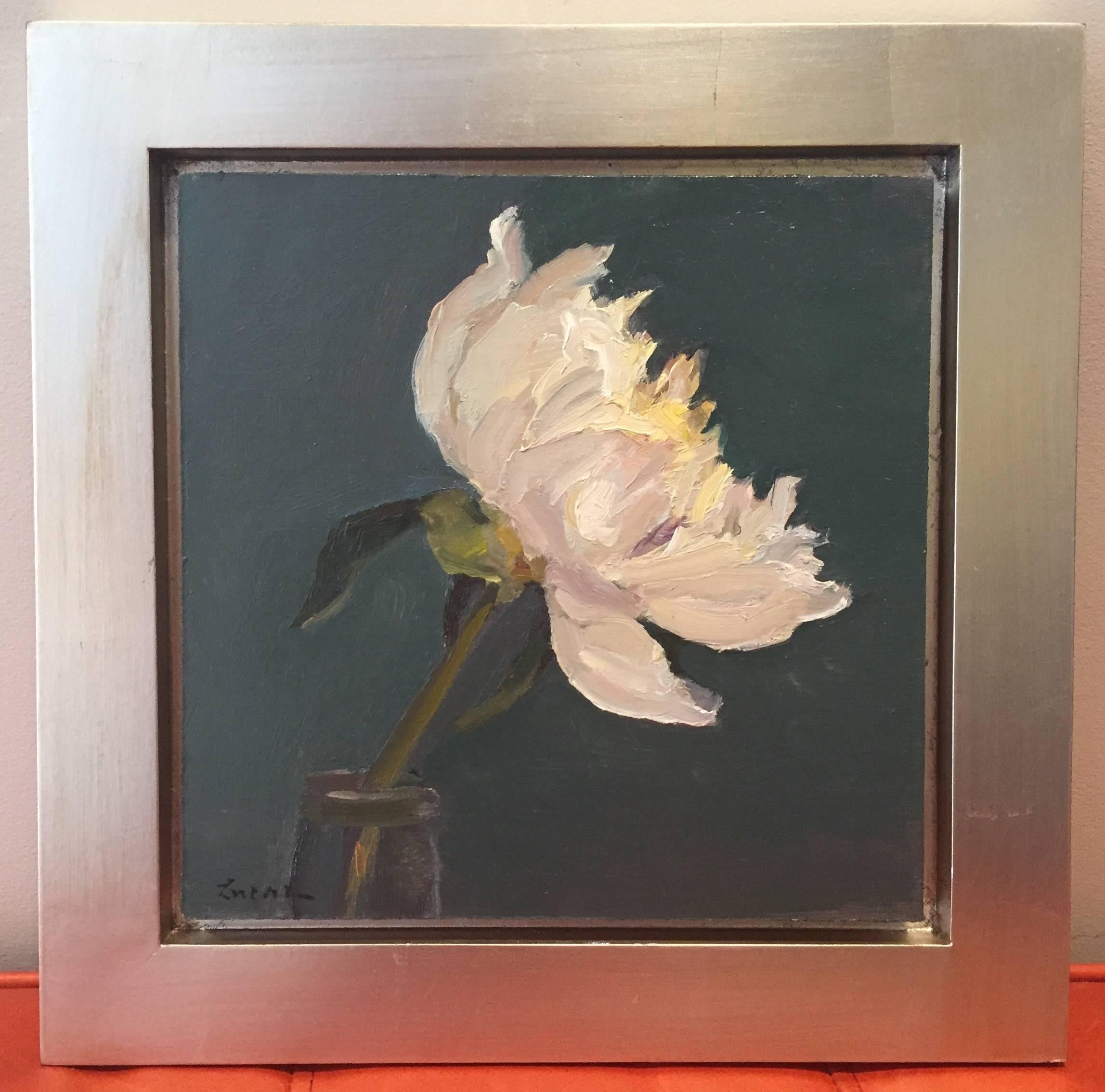 Peony in Profile - American Impressionist Painting by Maryann Lucas