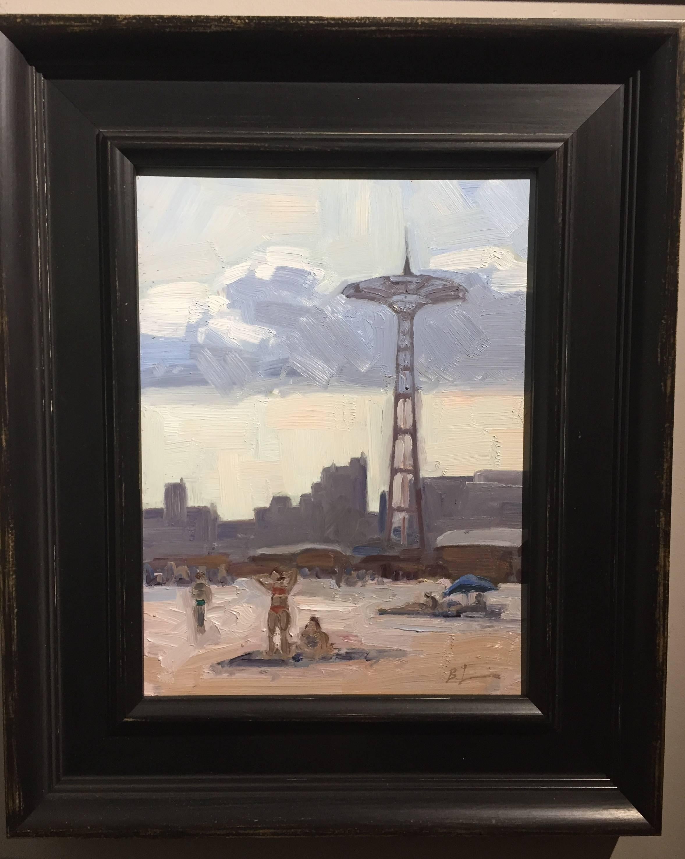 Beach Babe - Painting by Benjamin Lussier