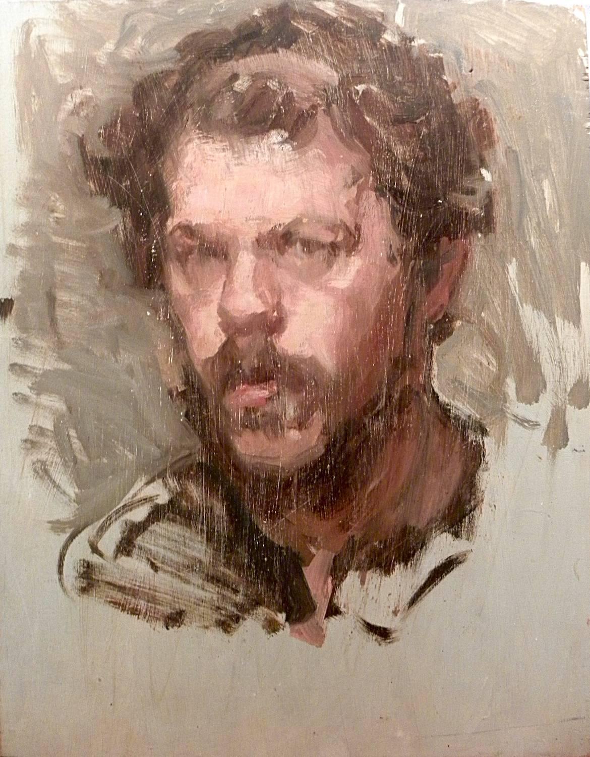 Ben Fenske Portrait Painting - Self Portrait Sketch