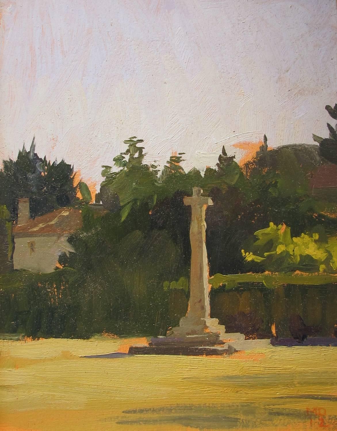 Marc Dalessio Landscape Painting - Cross in Pujols, France
