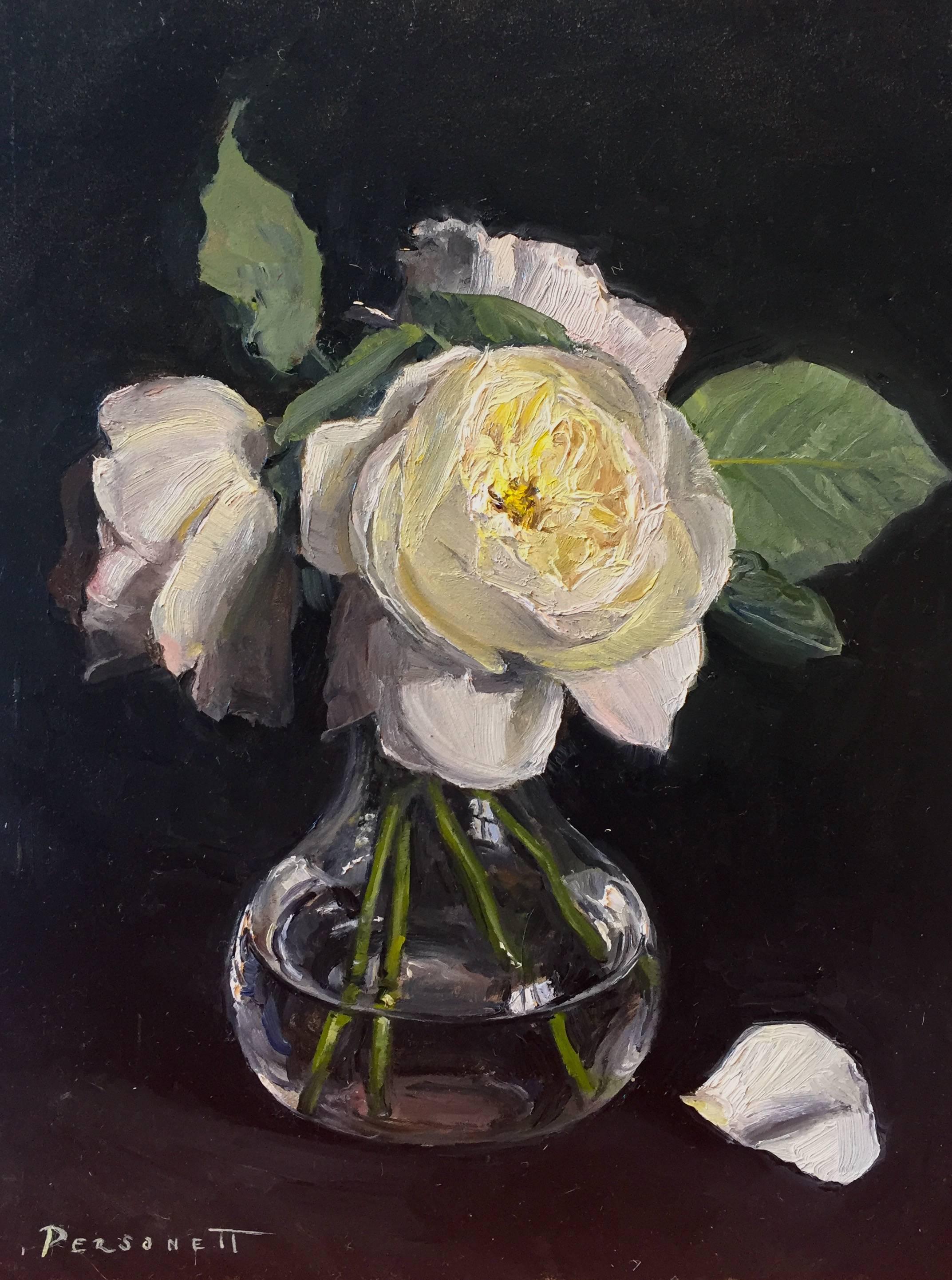 Rachel Personett Still-Life Painting - Winter Roses