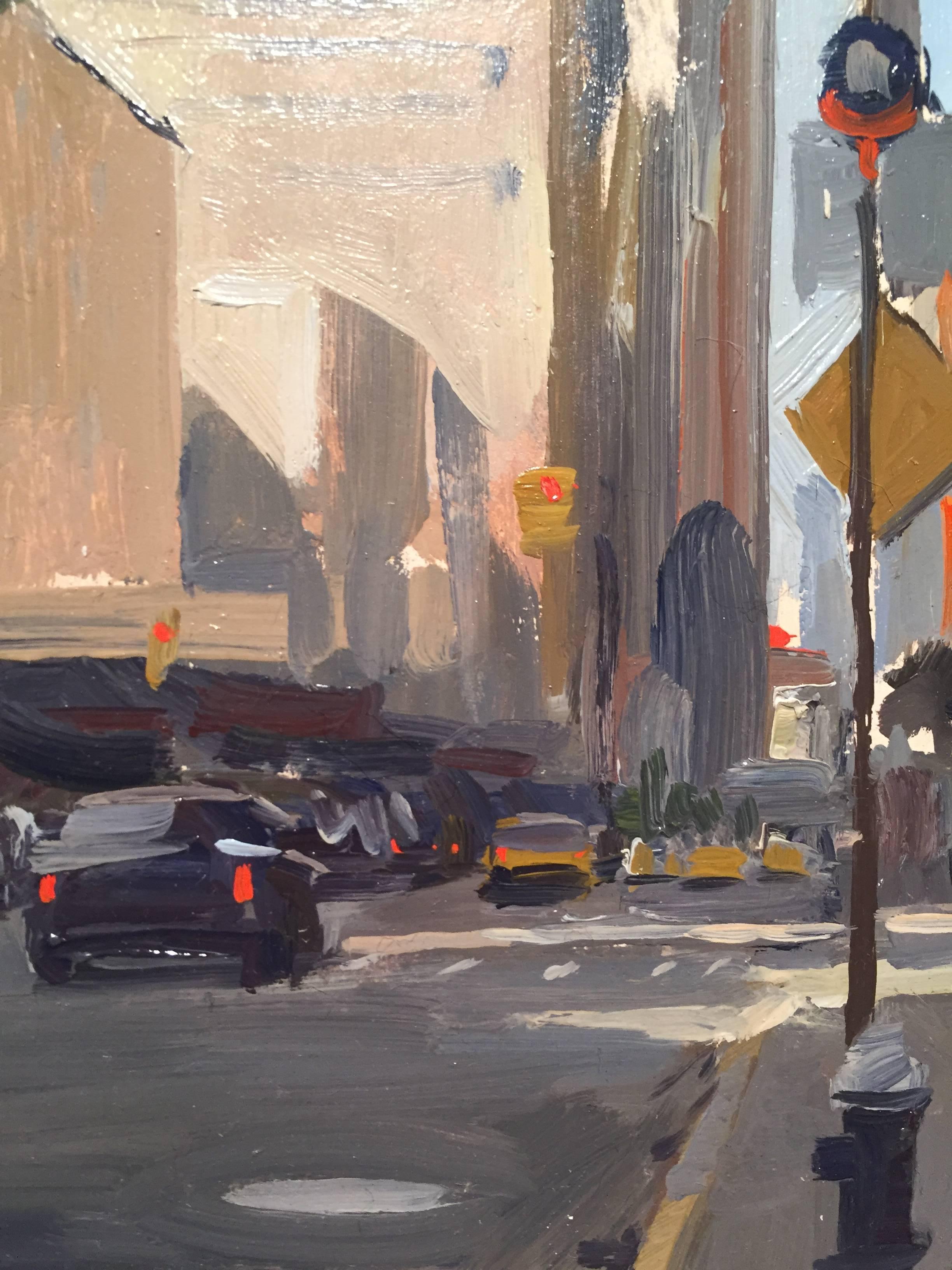Church Street Tribeca - American Impressionist Painting by Marc Dalessio