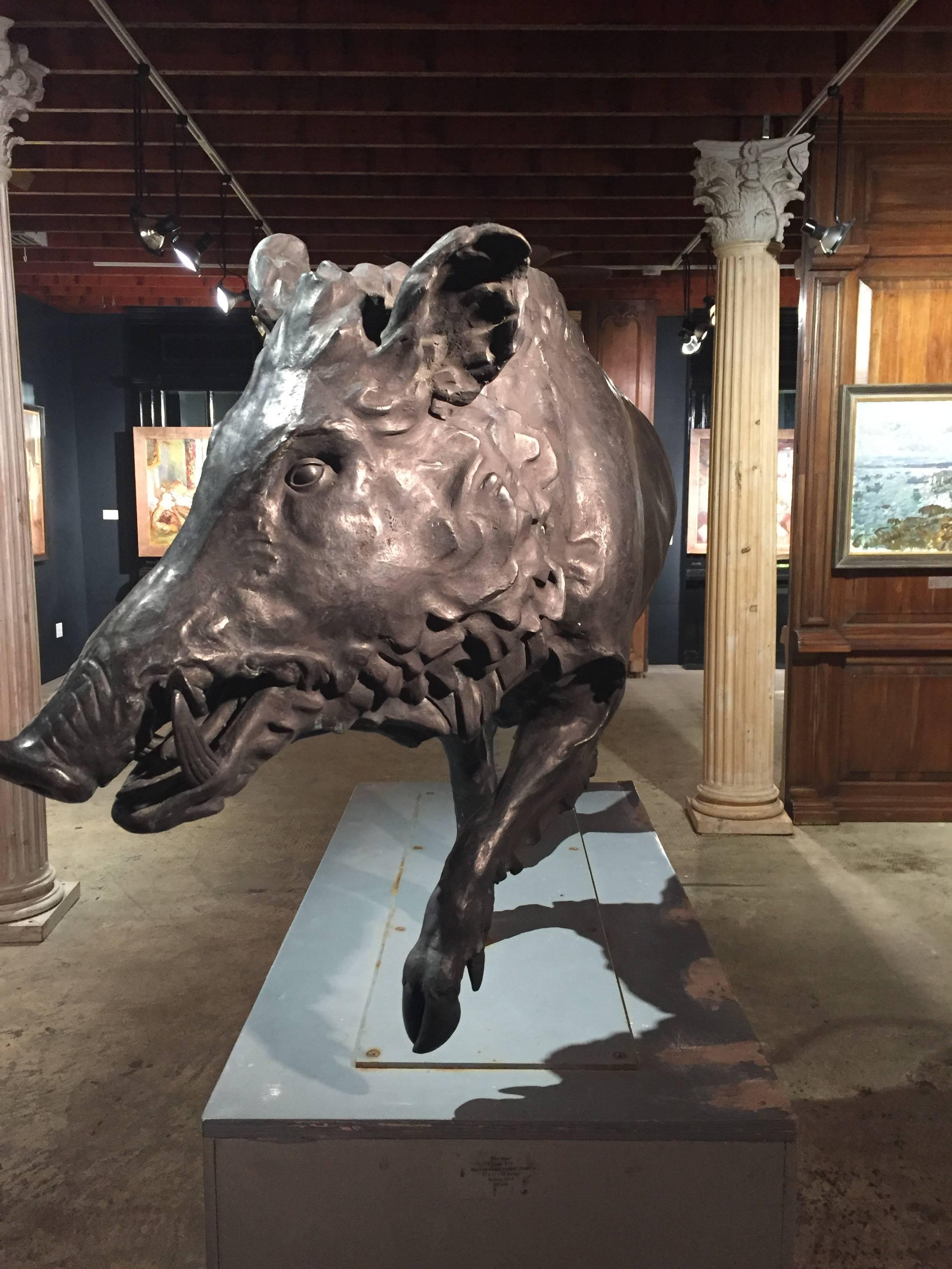 wild boar sculpture