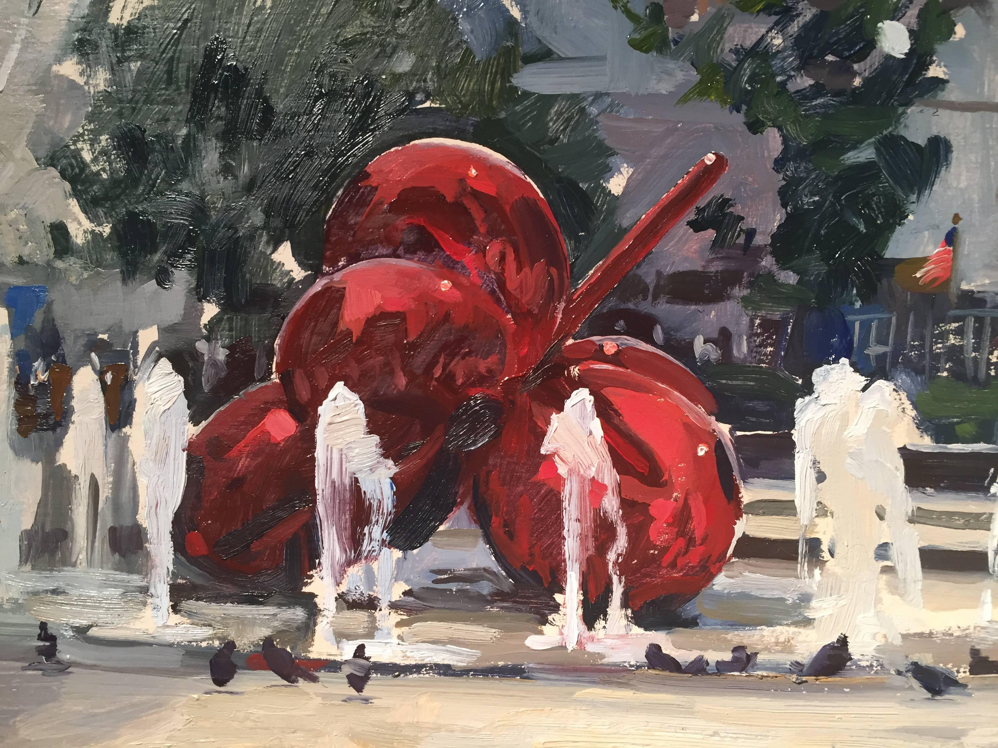 A Plein Air Koons - American Impressionist Painting by Marc Dalessio
