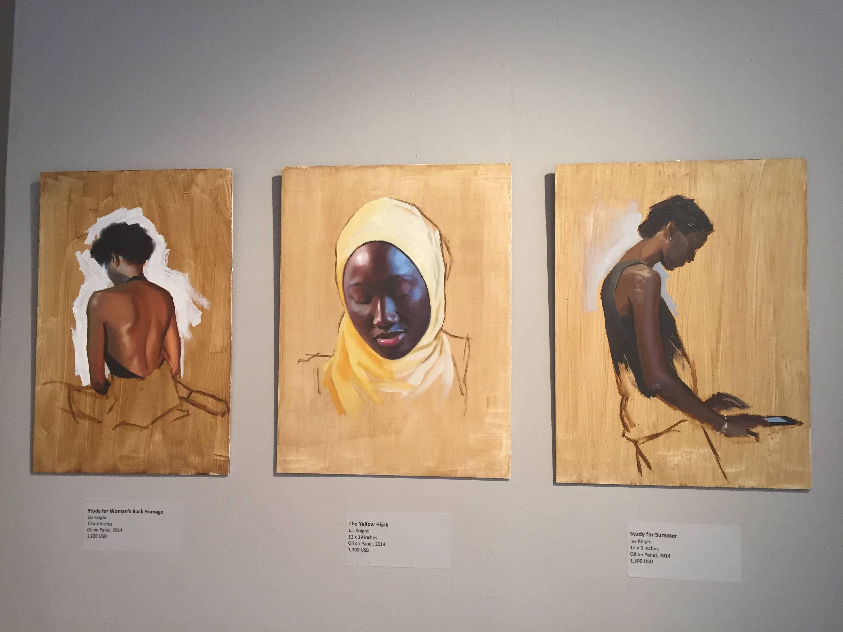 Study for Womans Back Homage - Painting by Jas Knight