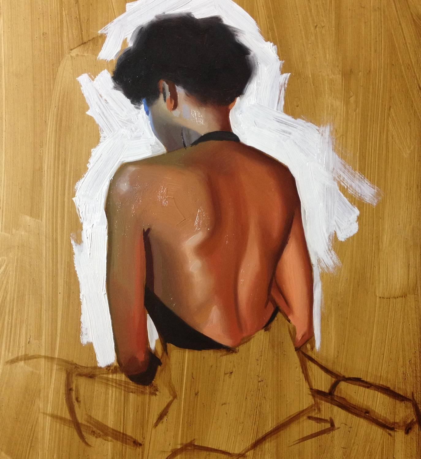 Jas Knight Figurative Painting - Study for Womans Back Homage