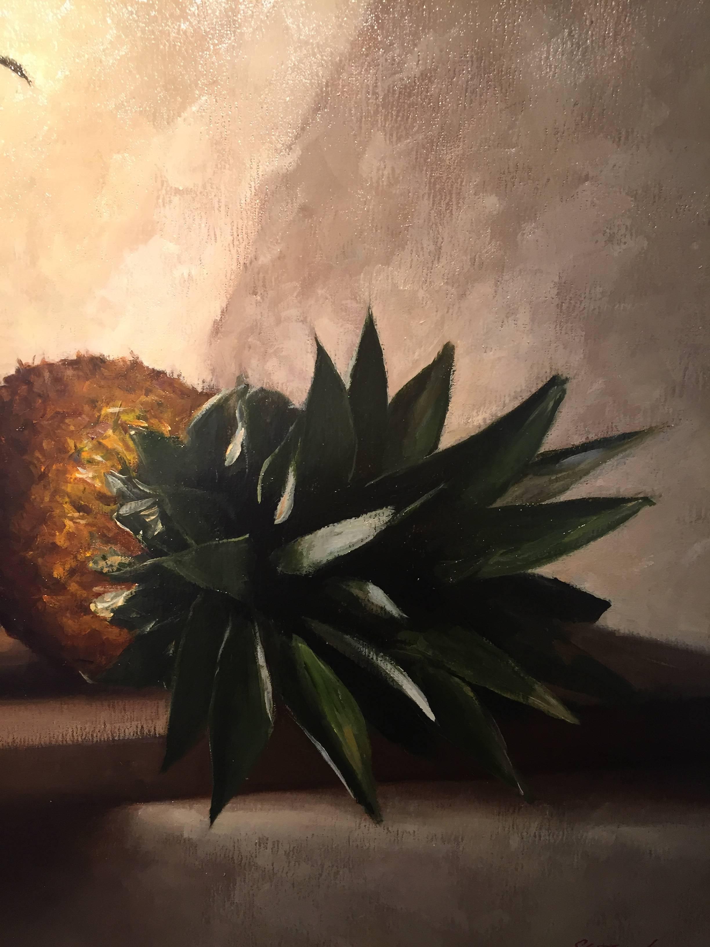 Pineapples - American Realist Painting by Sarah Lamb