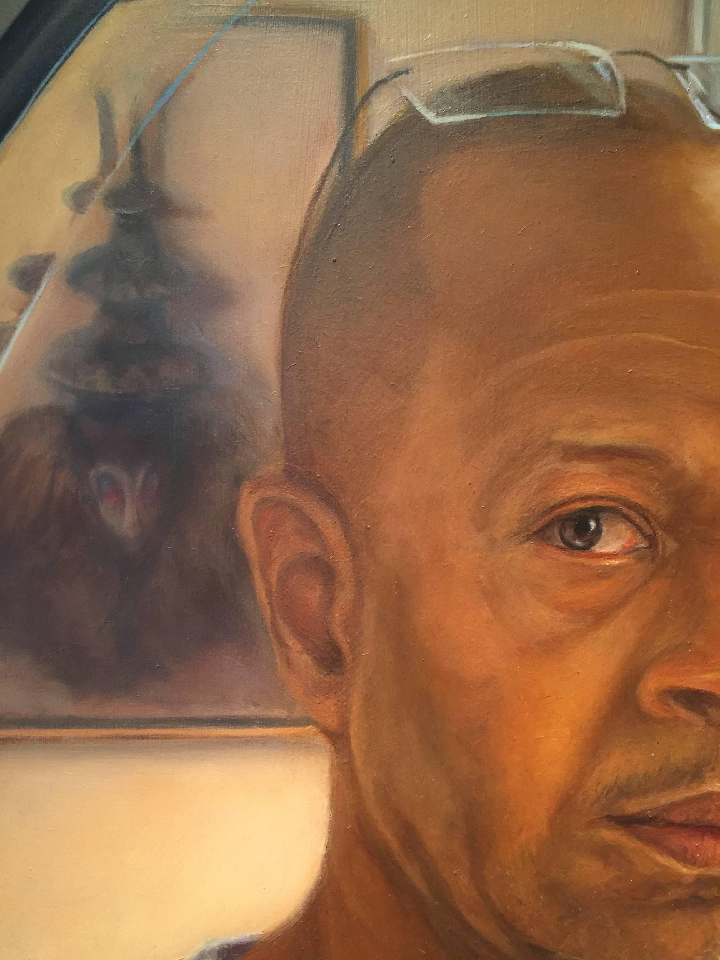Mirror Imaged - Realist Painting by Roger Beckles