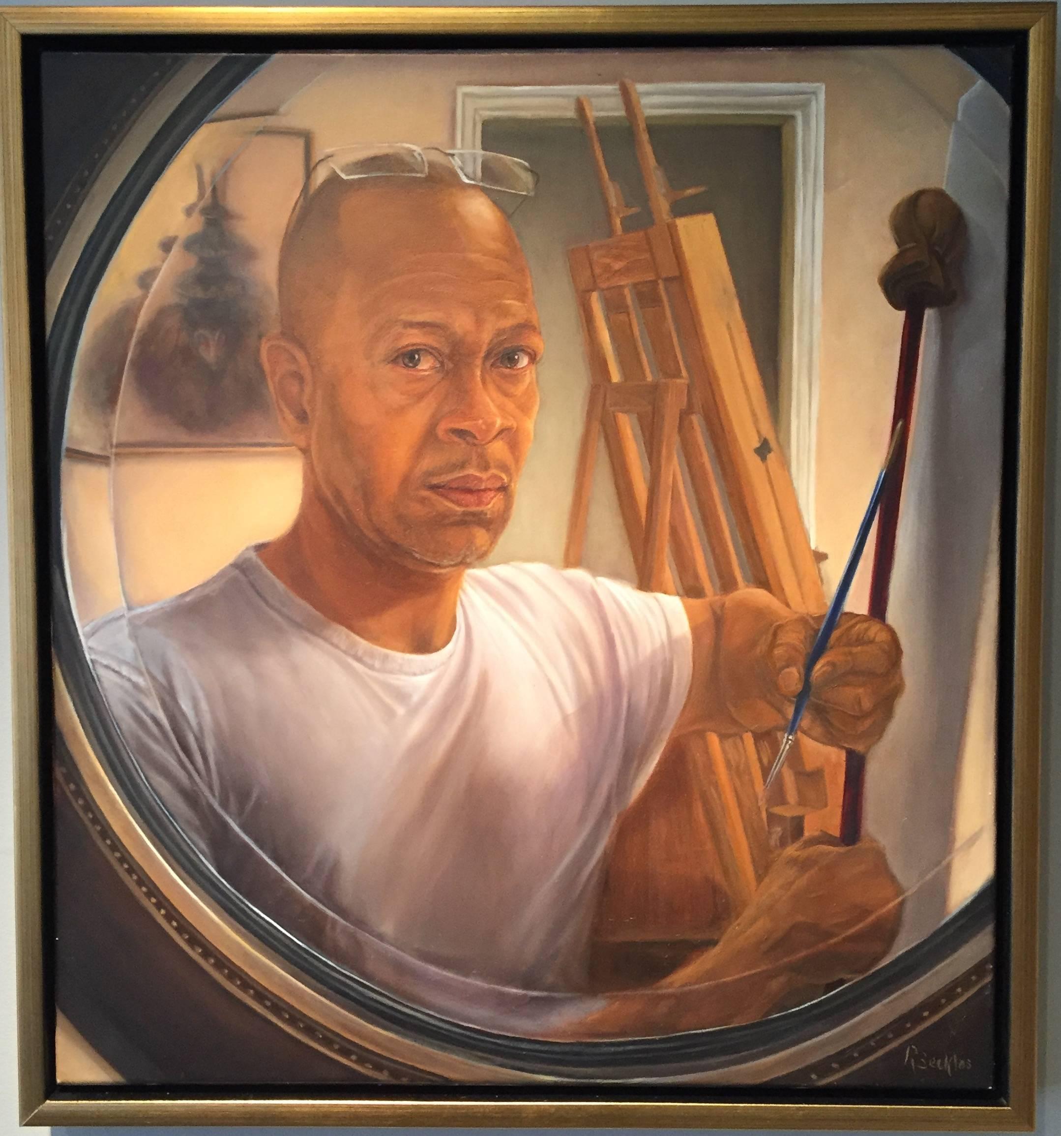 Mirror Imaged - Painting by Roger Beckles