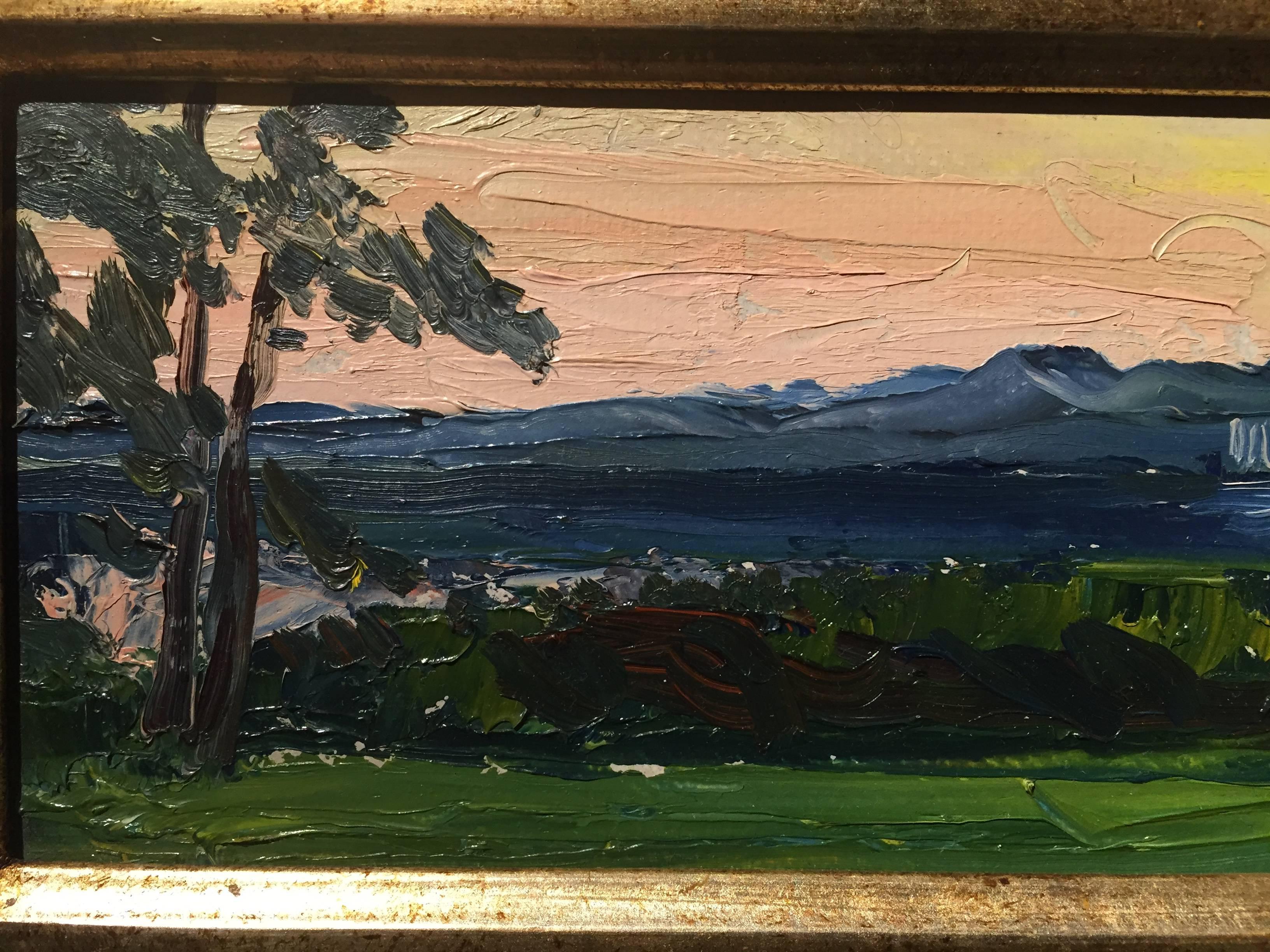 soirée West Neck Creek - Impressionnisme américain Painting par Nelson H. White
