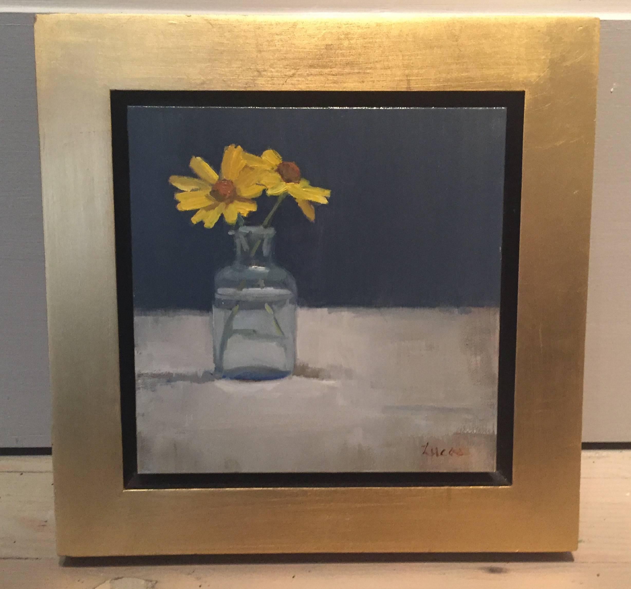 Little Bottle of Flowers - Painting by Maryann Lucas